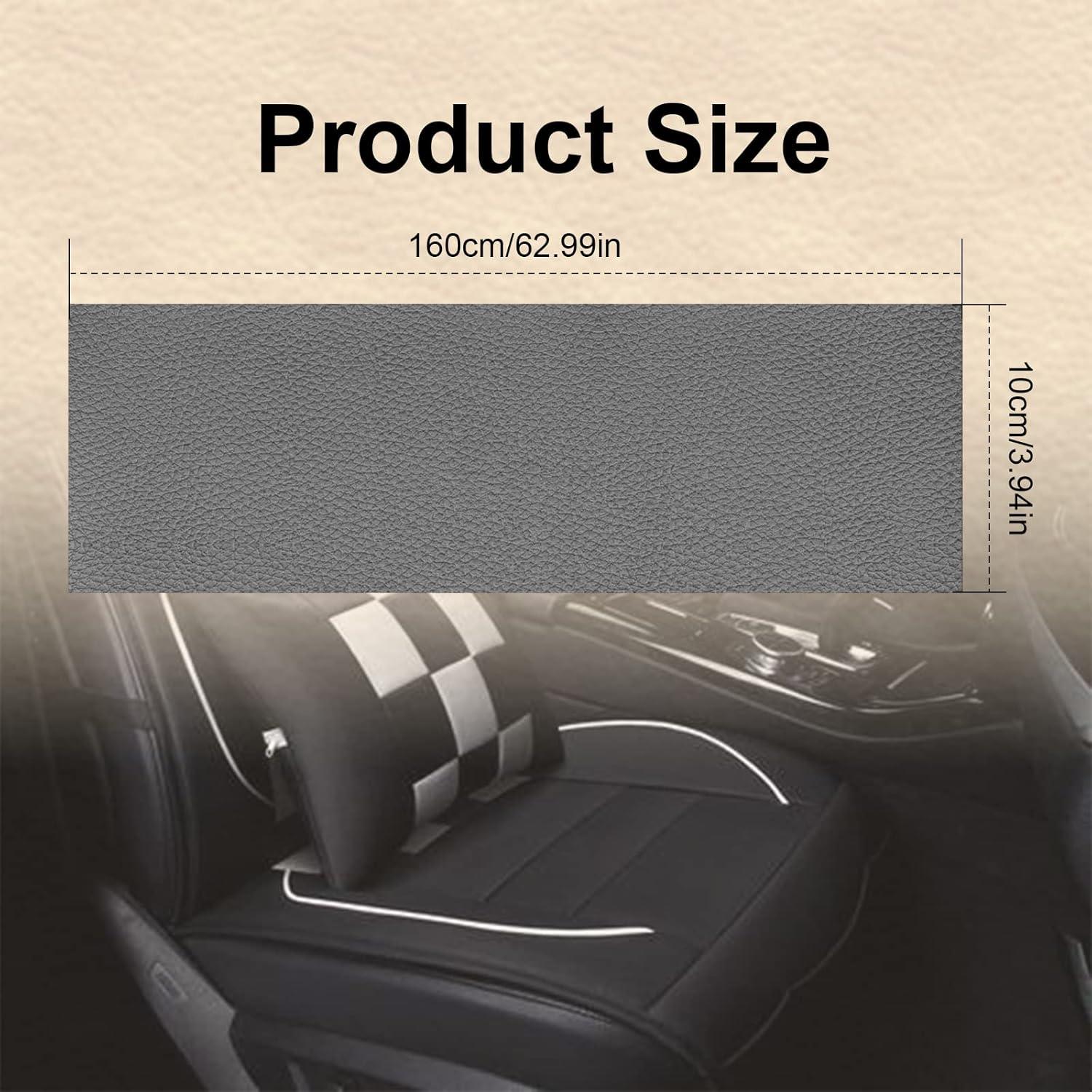 Parche de Reparación de Cuero Autoadhesivo KEVWR 10x160cm Gris