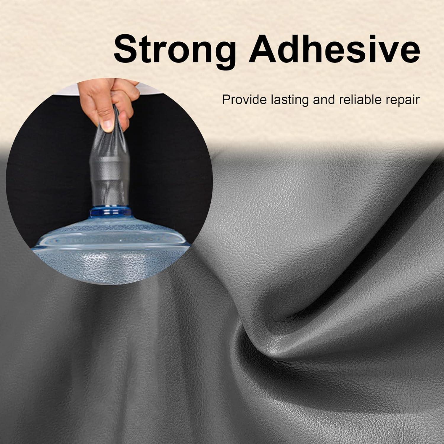 Parche de Reparación de Cuero Autoadhesivo KEVWR 10x160cm Gris