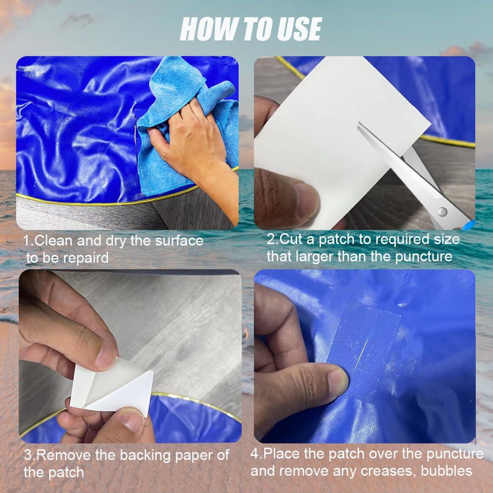 Cinta de Reparación Transparente TPU 8cm x 200cm para Inflables