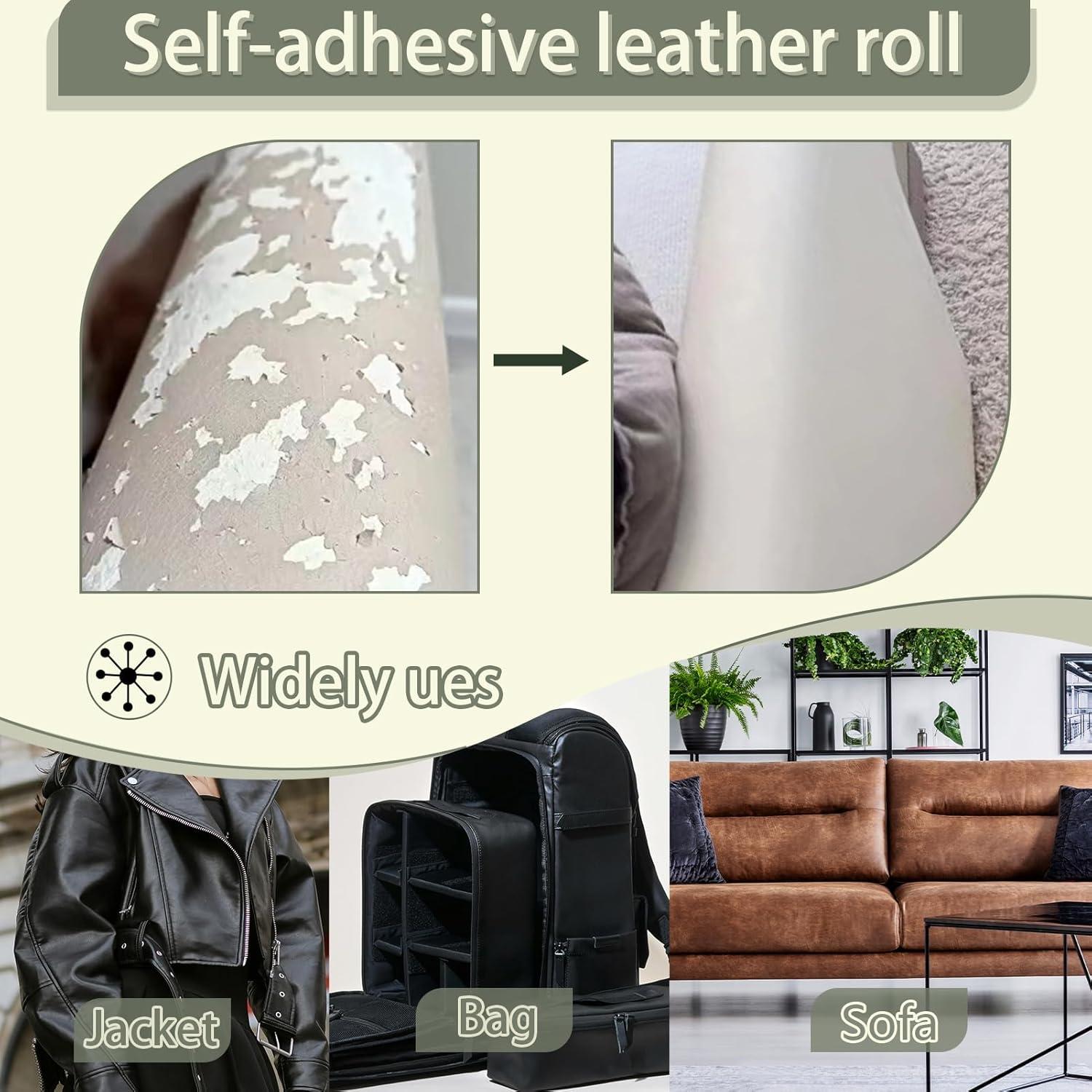 Cinta de Reparación de Cuero TACOLO 30x137 cm Autoadhesiva Café