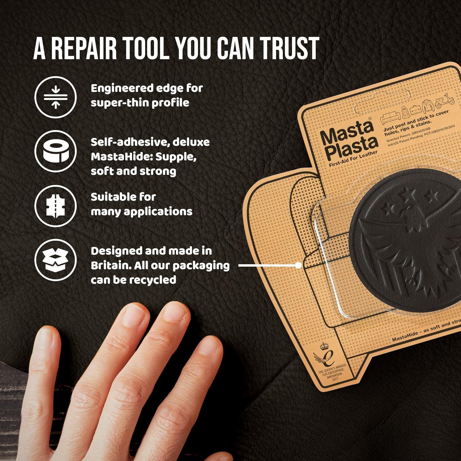 Parche de Reparación Autoadhesivo MastaPlasta 8cm Marfil