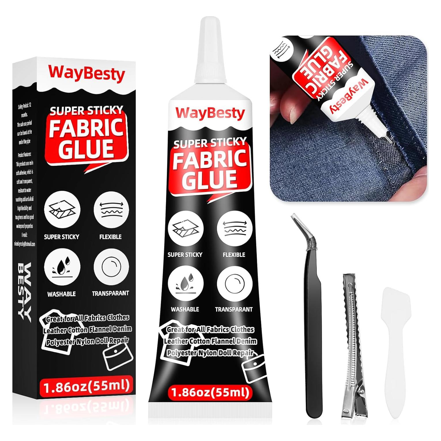 Pegamento para Tela Waybesty 55ml - Impermeable y Lavable