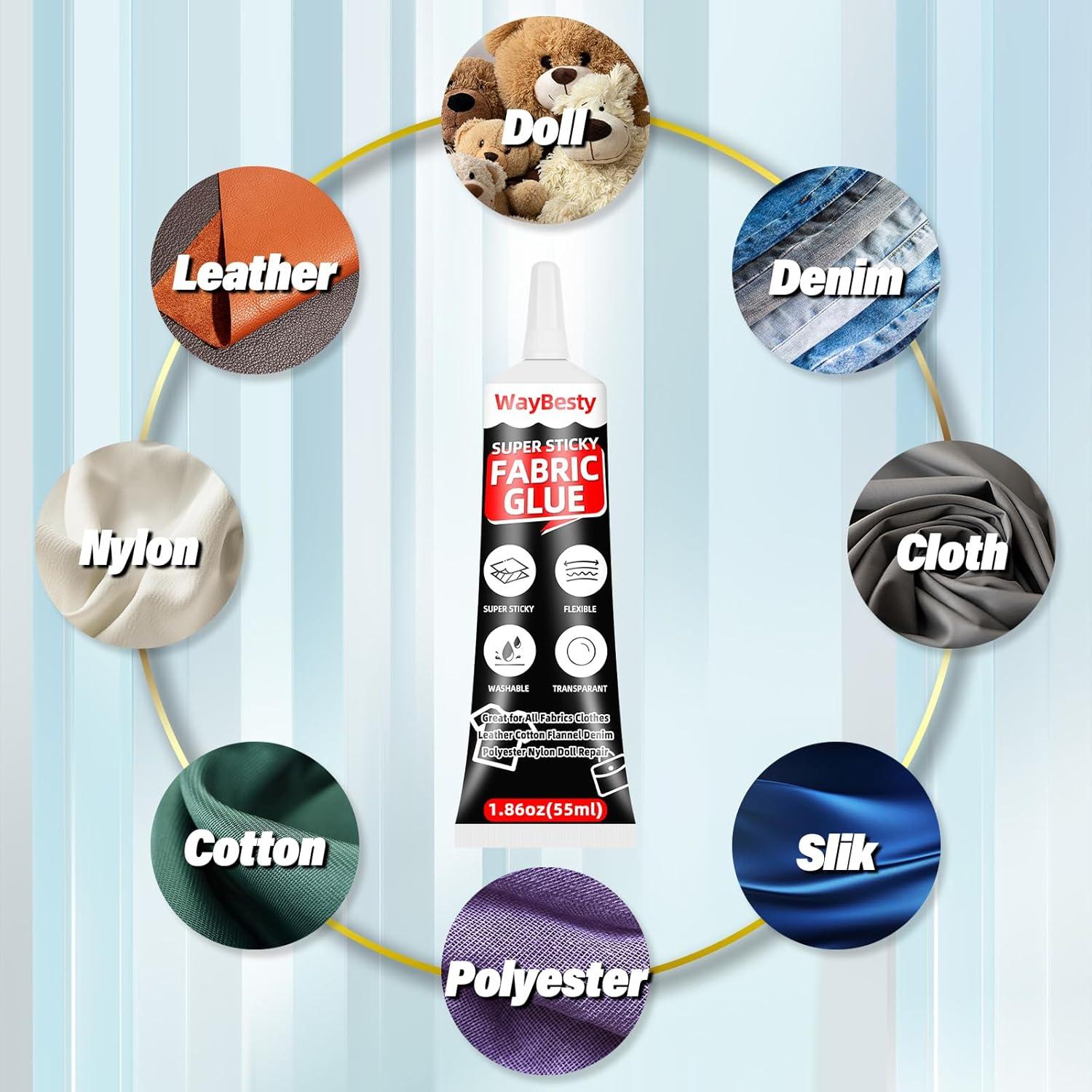 Pegamento para Tela Waybesty 55ml - Impermeable y Lavable