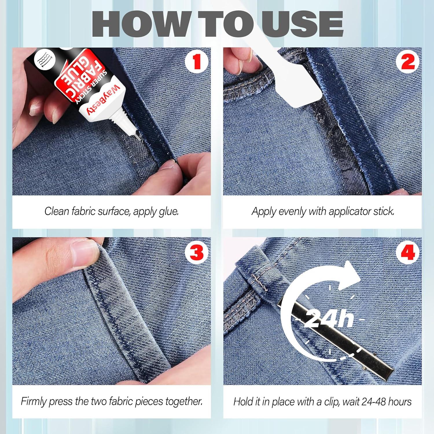 Pegamento para Tela Waybesty 55ml - Impermeable y Lavable