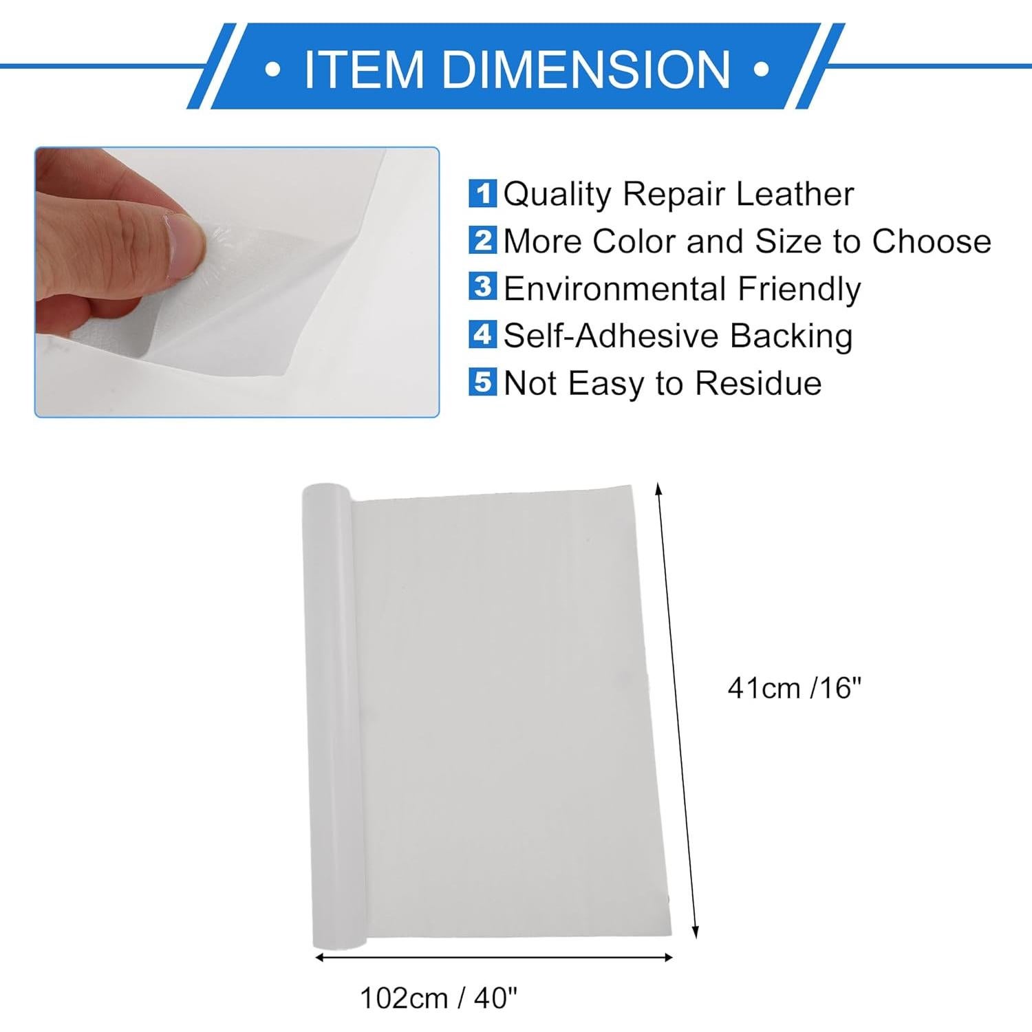 Parche de Reparación de Cuero Autoadhesivo VekAuto 102x41cm Beige