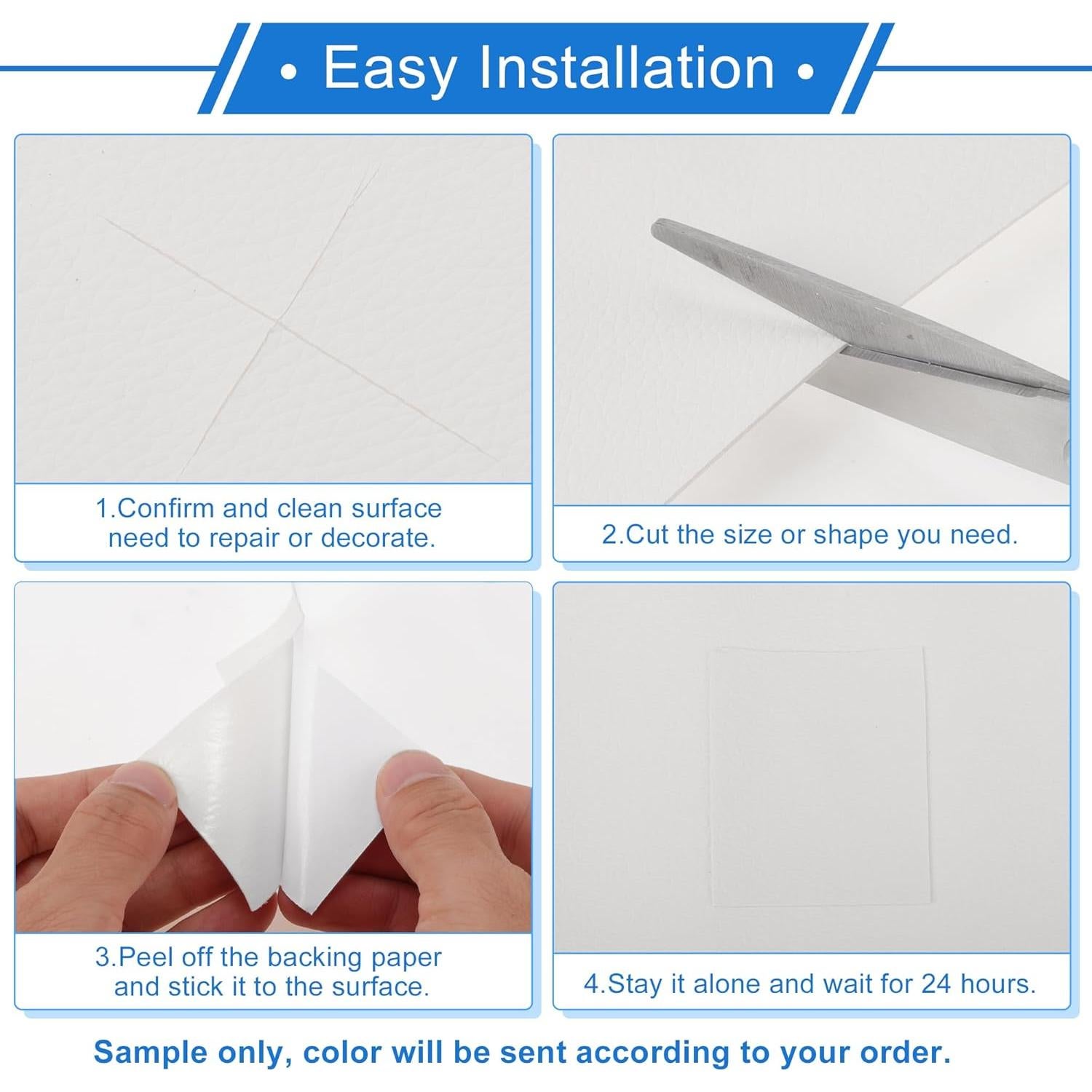 Parche de Reparación de Cuero Autoadhesivo VekAuto 102x41cm Beige