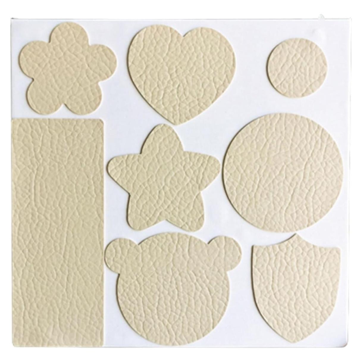 Large Leather Repair Patch for Couches 18 x 18 cm Leather Repair Tape Self,Repair Patch Self Adhesive Waterproof for Couches, Furniture, Kitchen Cabinets, Car Seats A Beige