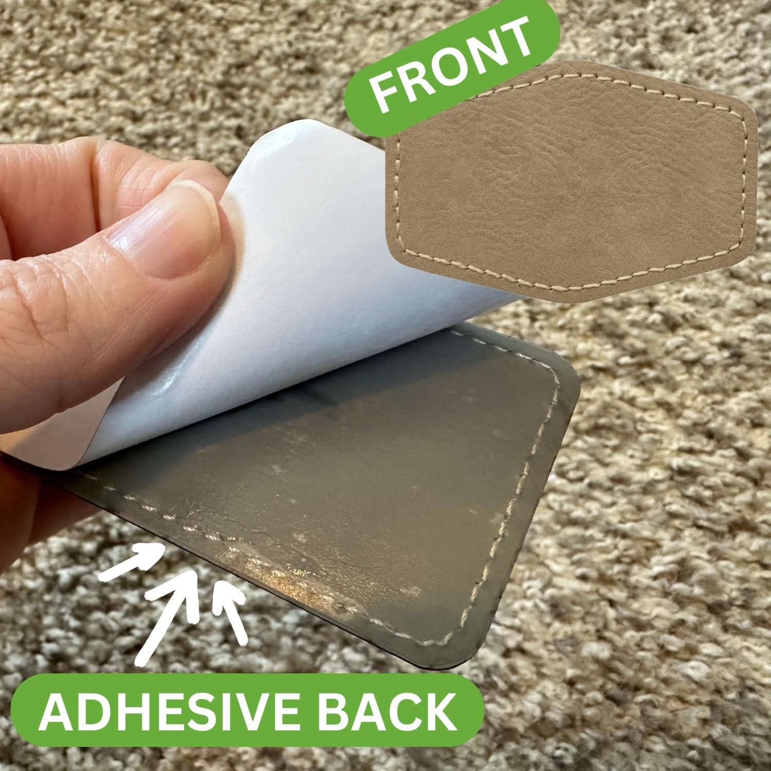 Parche de Cuero Sintético Adhesivo para Sombreros - 10 Piezas