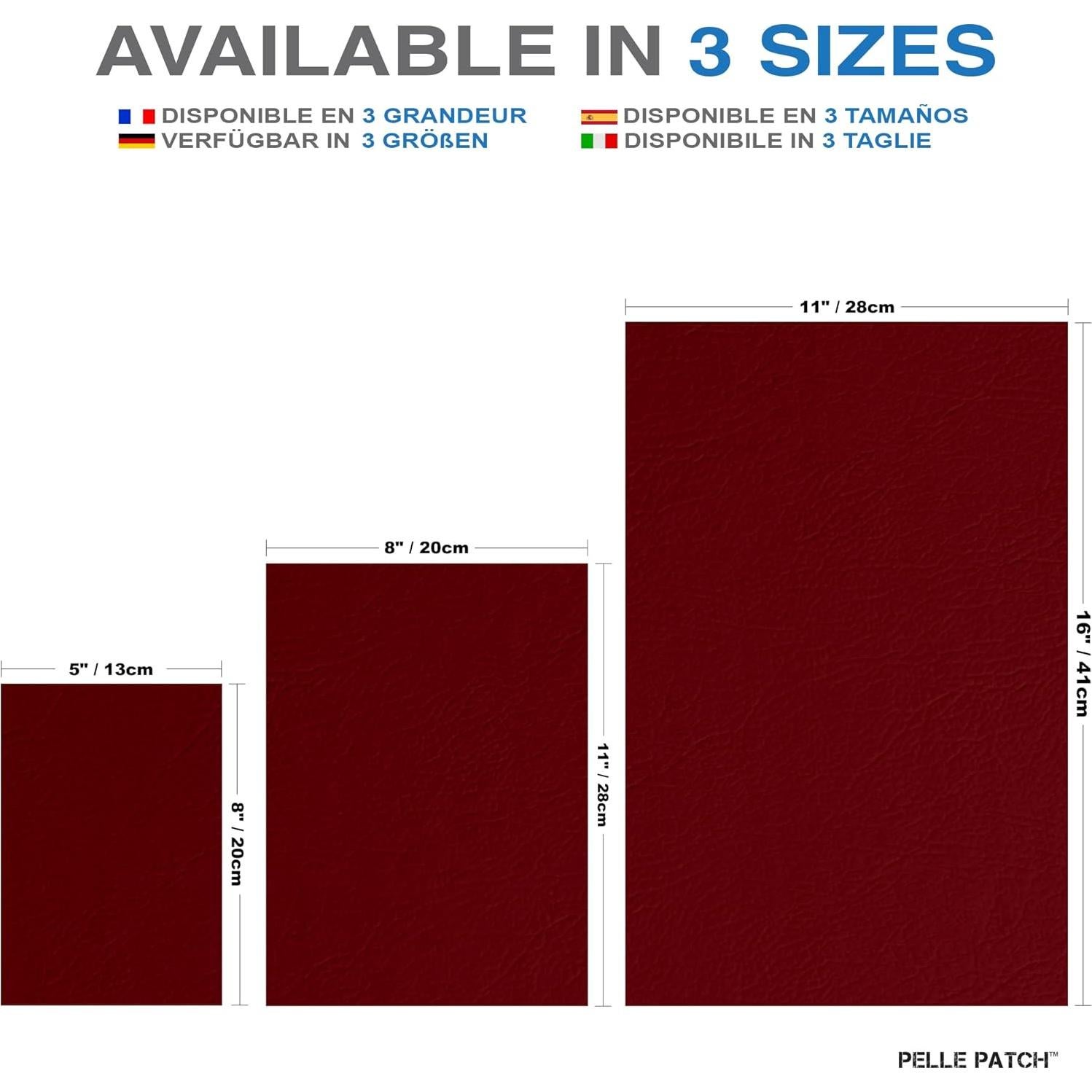 Pelle Patch Parche de Reparación de Cuero Rojo 20.32x27.94 cm