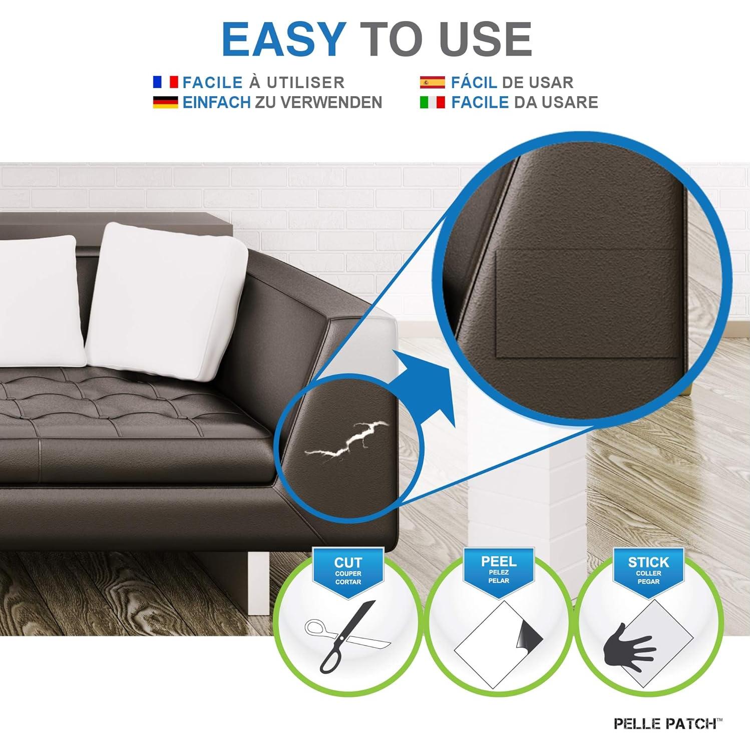 Pelle Patch Parche de Reparación de Cuero Rojo 20.32x27.94 cm