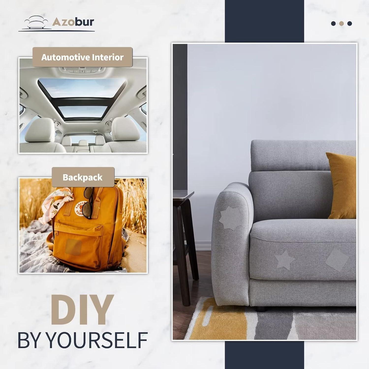 Parche Autoadhesivo de Terciopelo Azobur 20x28 cm Gris Oscuro