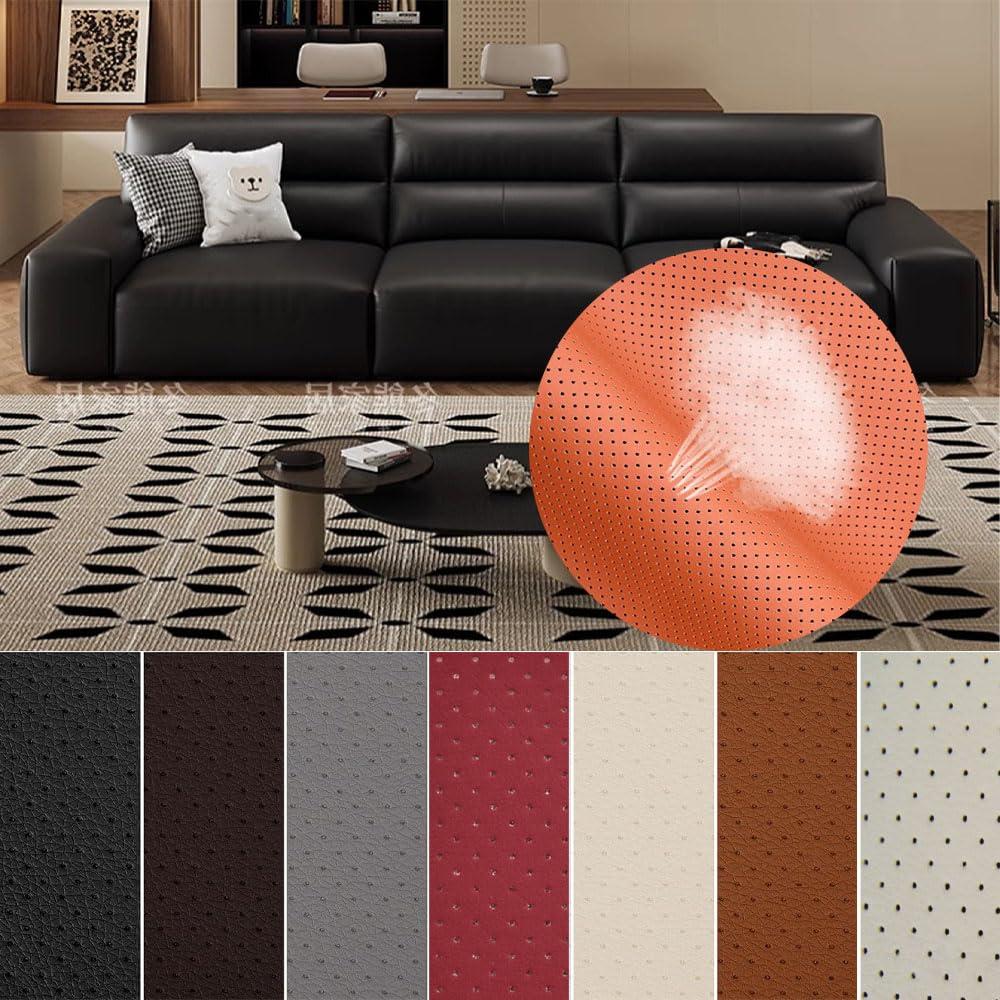 Cinta de Parche de Reparación de Cuero HUIMEILE 20x30 cm Rojo Vino