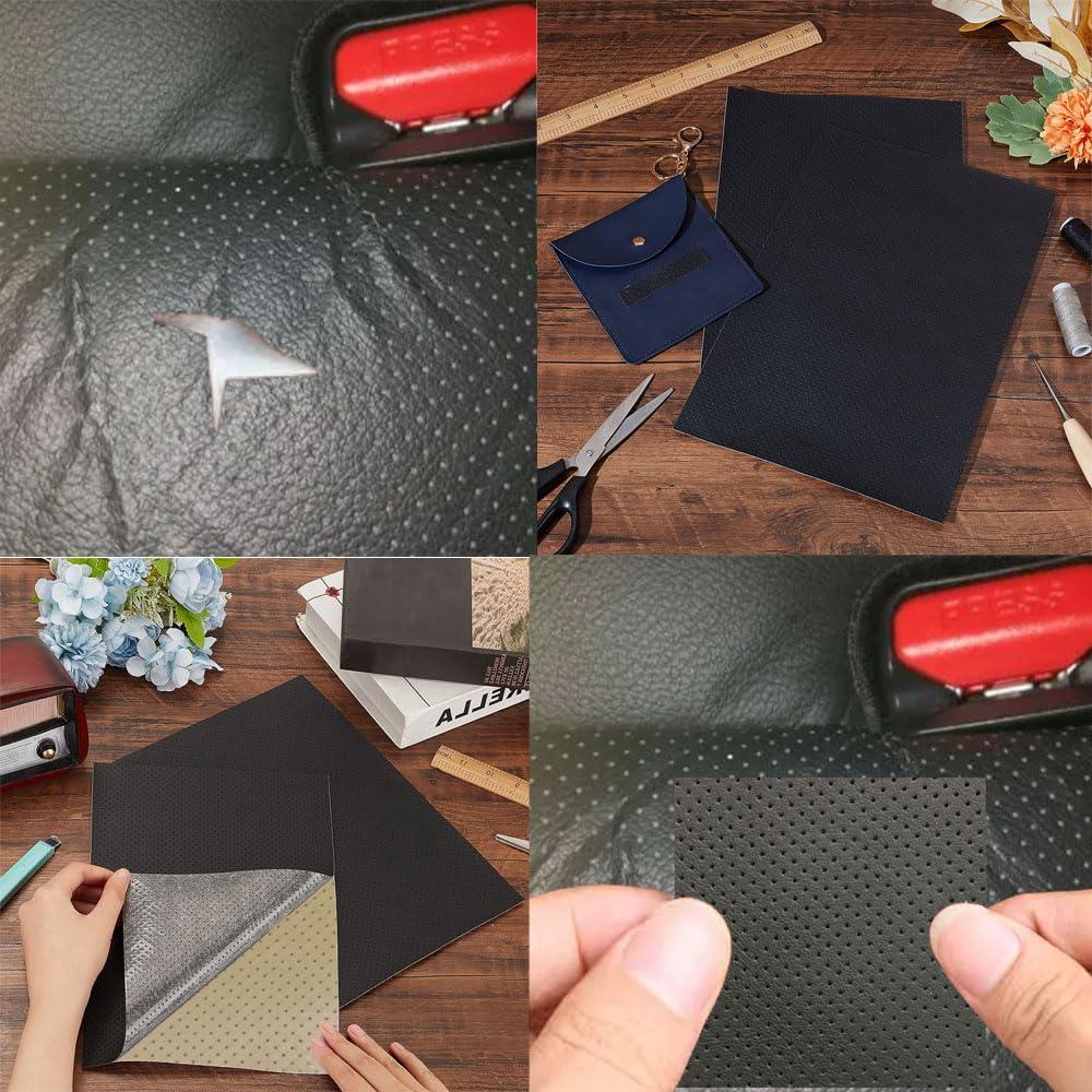 Cinta de Parche de Reparación de Cuero HUIMEILE 20x30 cm Rojo Vino