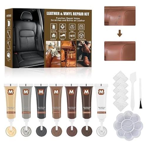 Kit de Reparación de Cuero Ganbaro - 7 Colores, Gel Restaurador