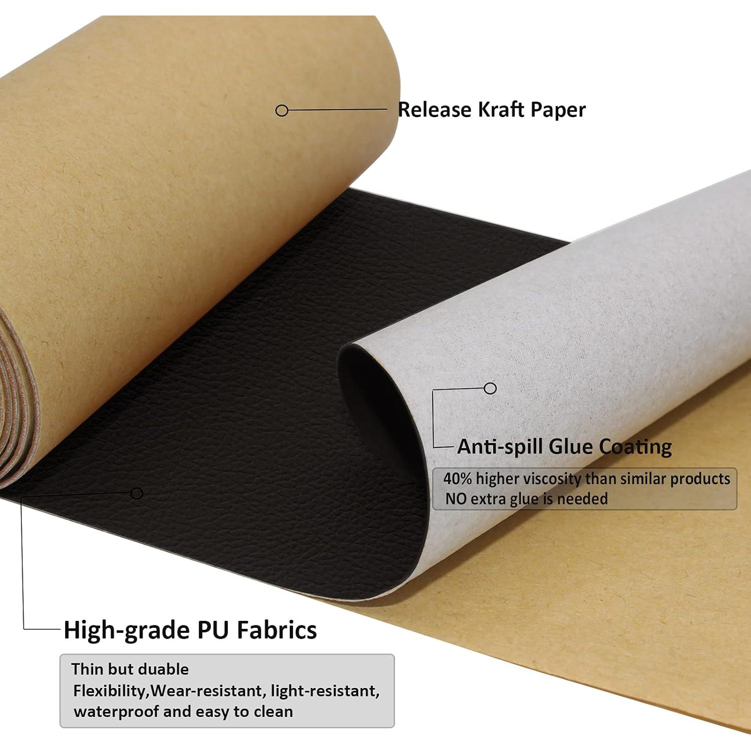 Kit de Parche de Reparación de Cuero IVRYBRI 2 Piezas 10x15 cm