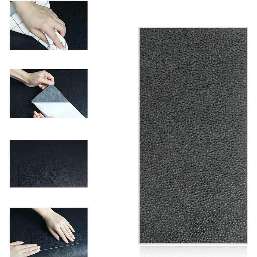 Parche de Reparación de Cuero Autoadhesivo Acxico 6 Piezas 15x25cm