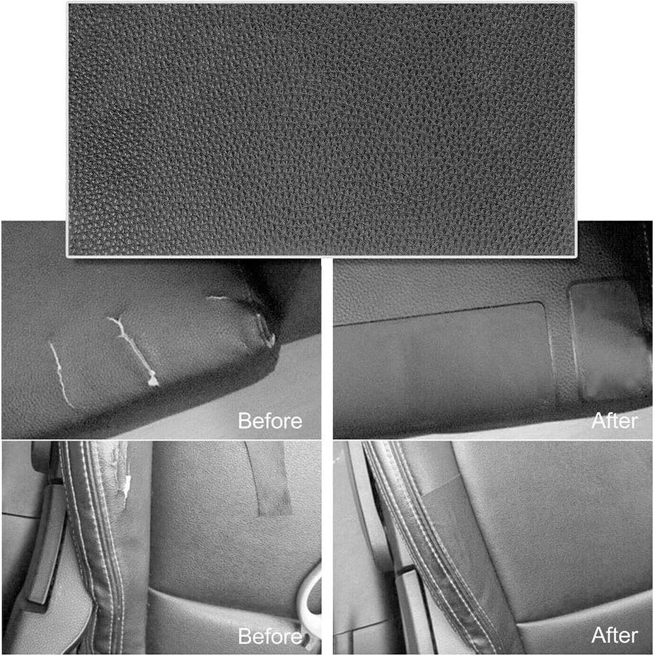 Parche de Reparación de Cuero Autoadhesivo Acxico 6 Piezas 15x25cm