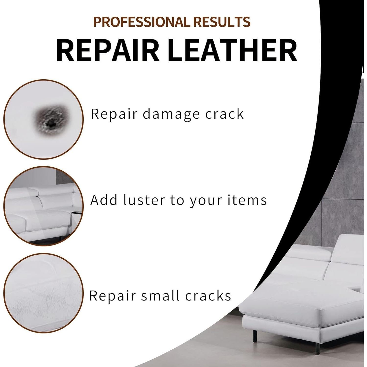 Kit de Reparación de Cuero Coweroay - Color Marrón y Café, 20ml