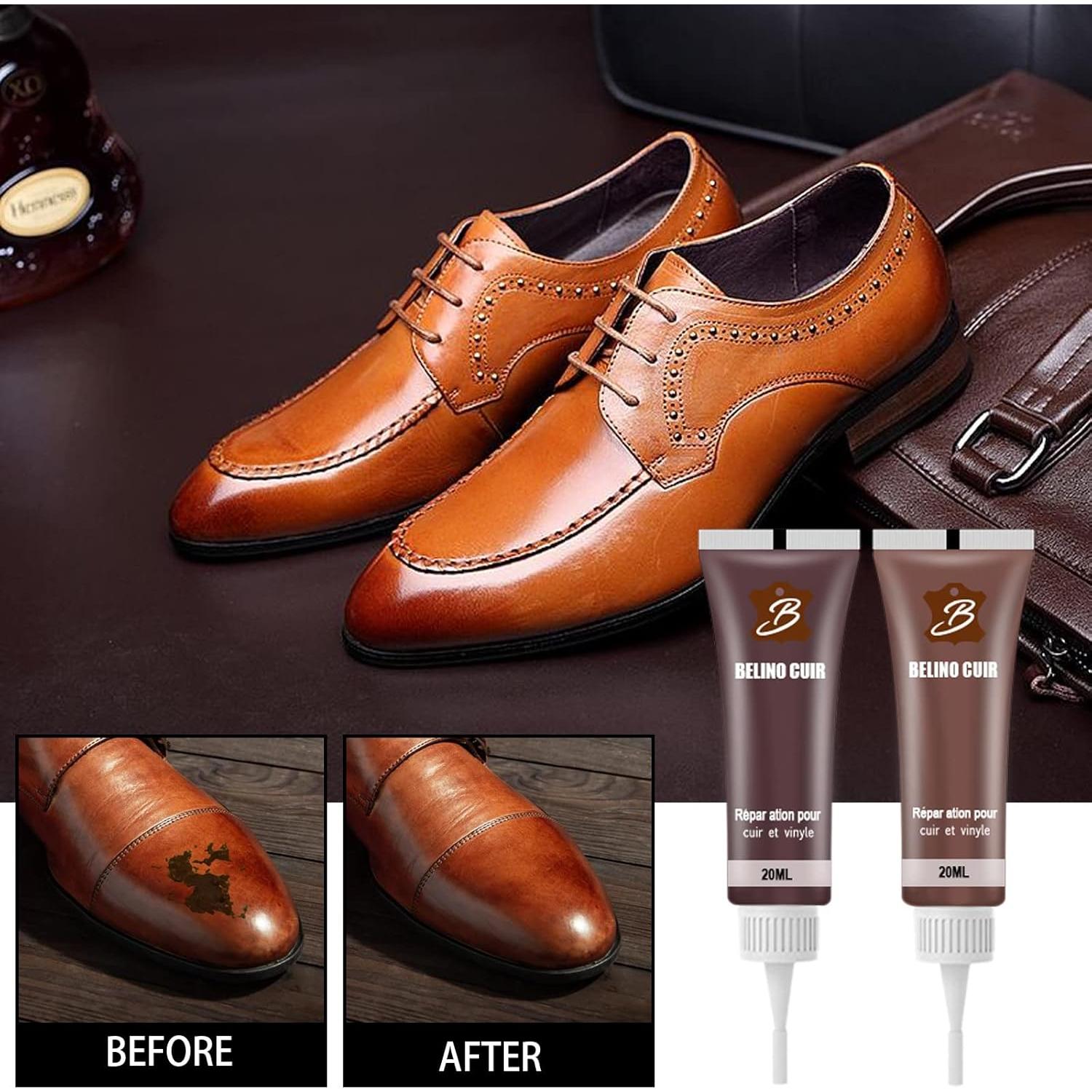 Kit de Reparación de Cuero Coweroay - Color Marrón y Café, 20ml