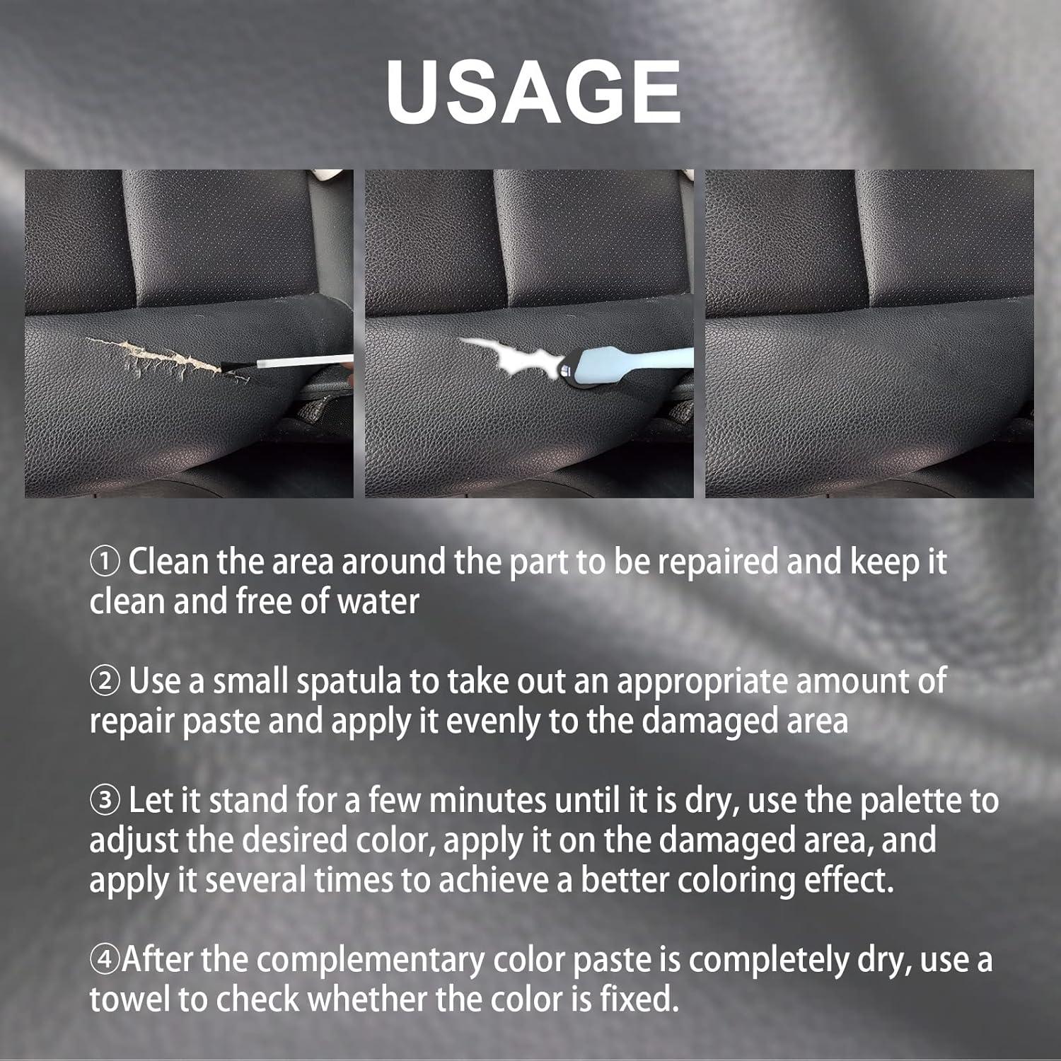 Kit de Reparación de Cuero Coweroay - Color Marrón y Café, 20ml