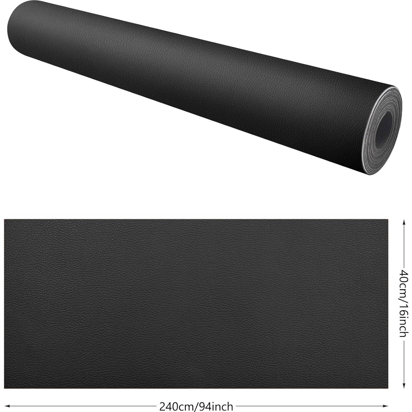 Parche de Reparación de Cuero Autoadhesivo MFBJXC 40x239cm Negro