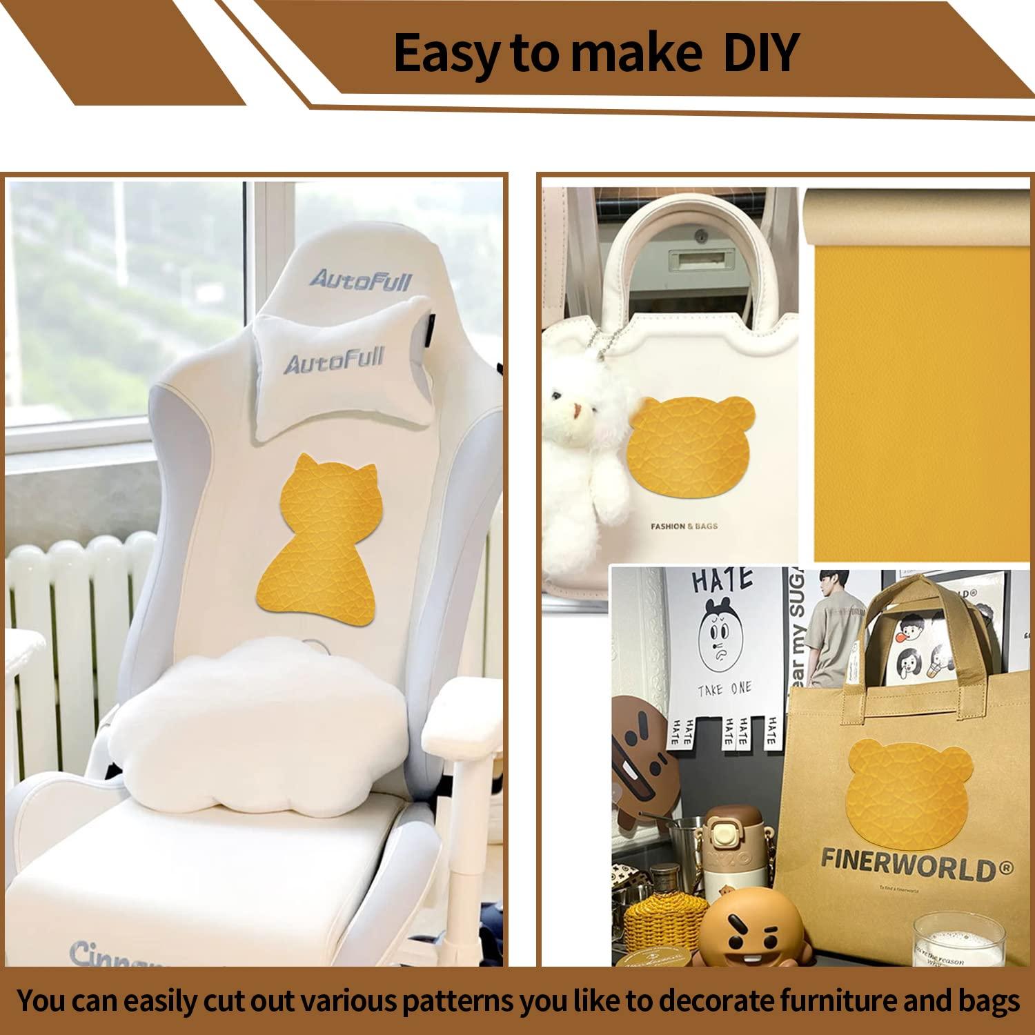 Cinta de Reparación de Cuero Aglzyoply 45x200 cm Amarillo