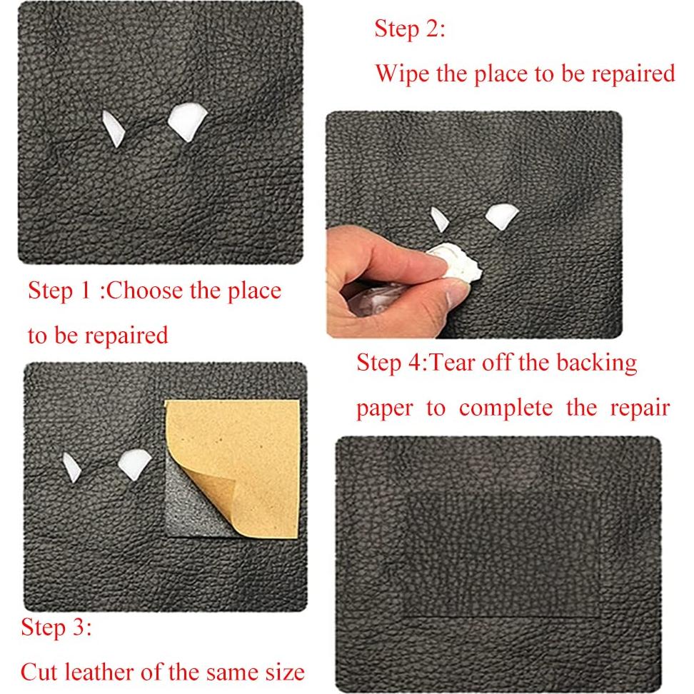 Hoja de Vinilo de Cuero Sintético Autoadhesivo Negro 44x200cm