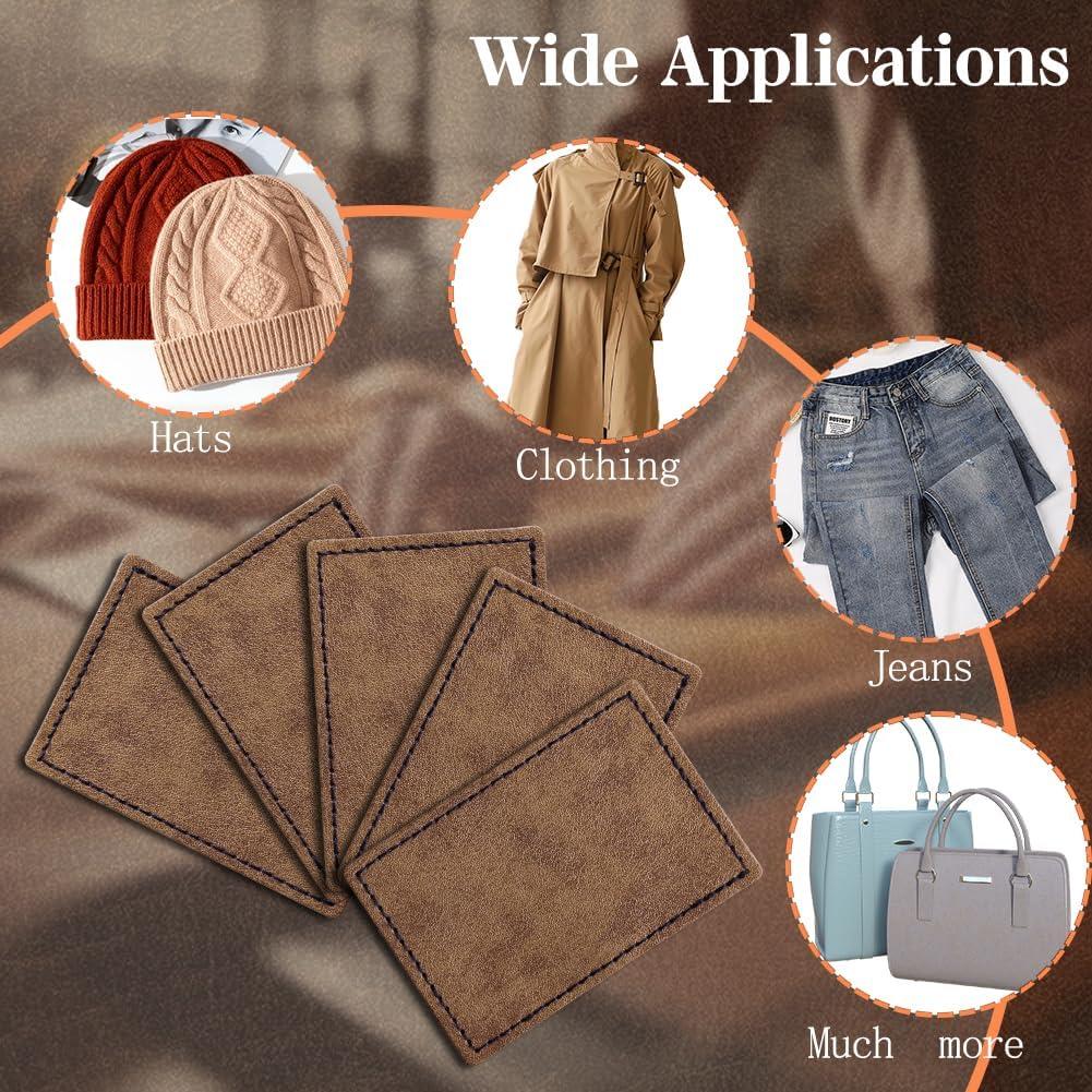 60 Parches Adhesivos Rectangulares de Cuero Sintético ROOT1001