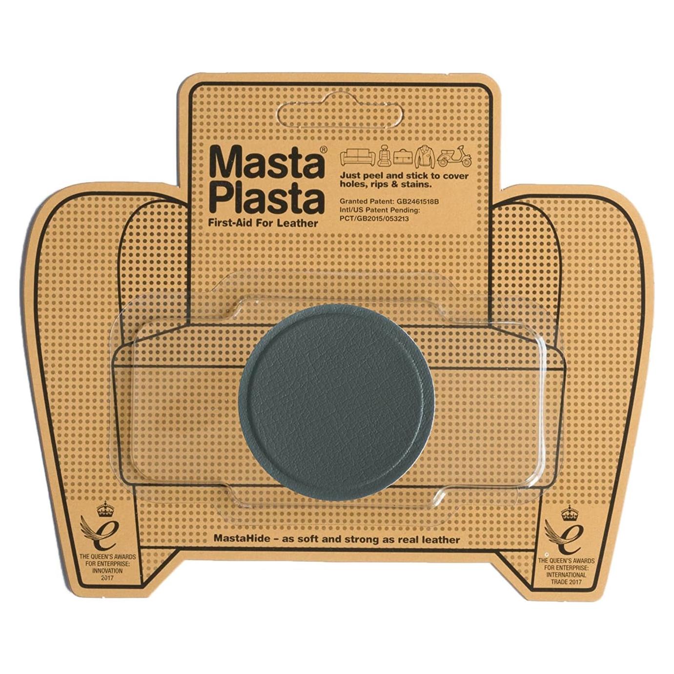 Parche de Reparación de Cuero MastaPlasta 5cm Gris Autoadhesivo