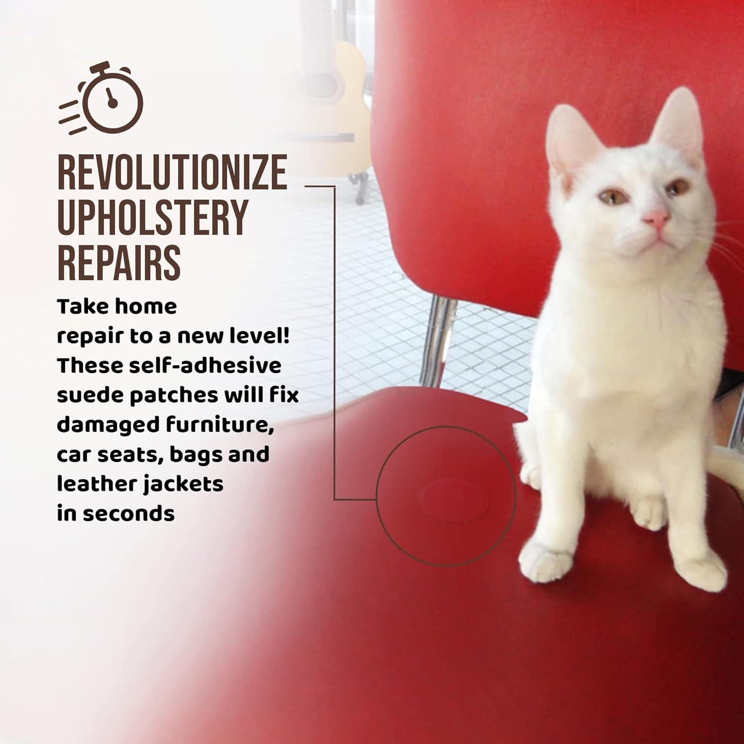 Parche de Reparación de Cuero MastaPlasta 5cm Gris Autoadhesivo