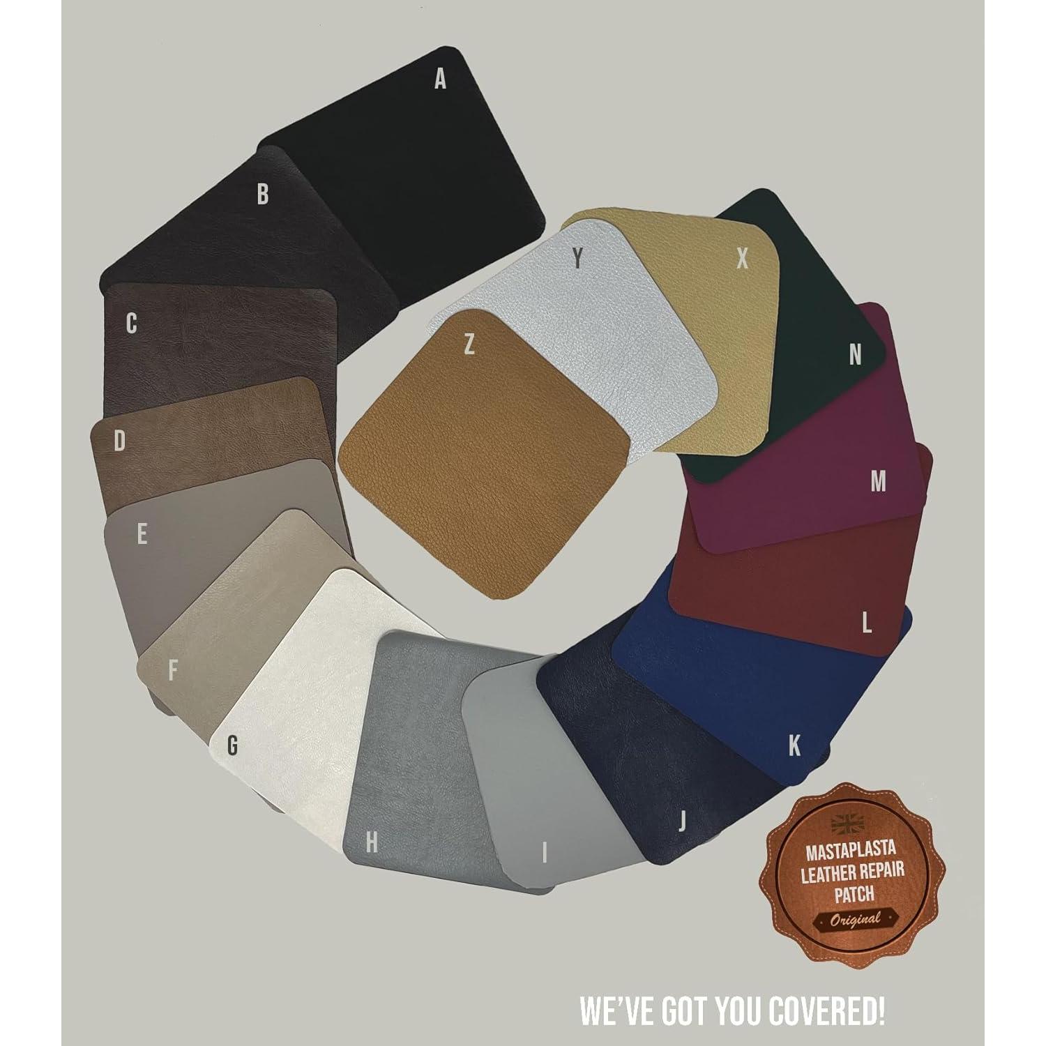 Parche de Reparación de Cuero MastaPlasta 5cm Gris Autoadhesivo