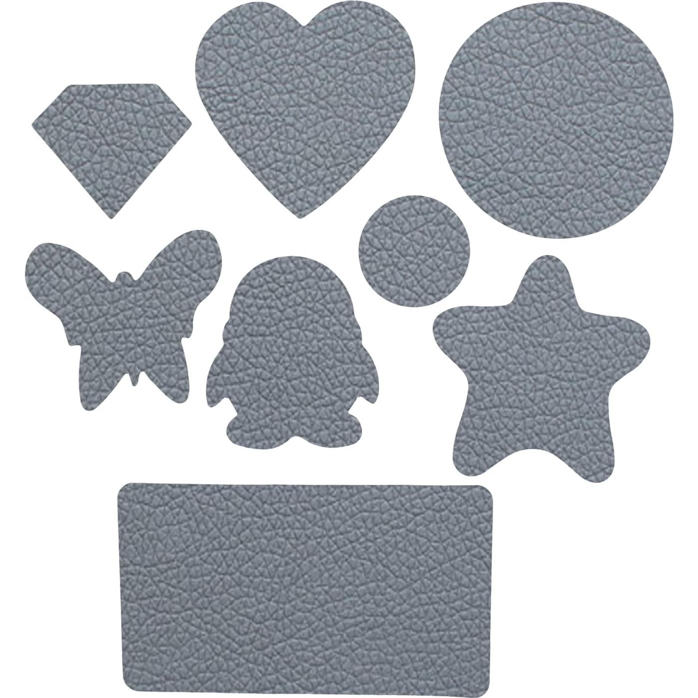 8 Parches de Reparación de Cuero Autoadhesivos Lishang - Gris