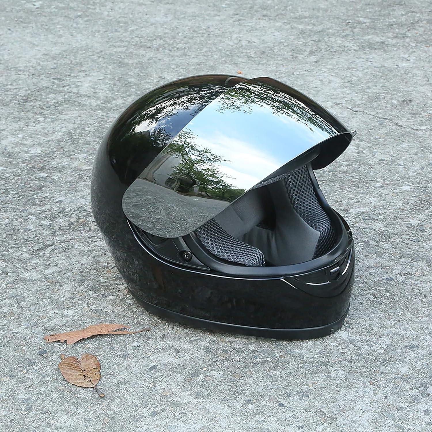 Casco TCMT Off-Road Negro Brillante con Visera Solar