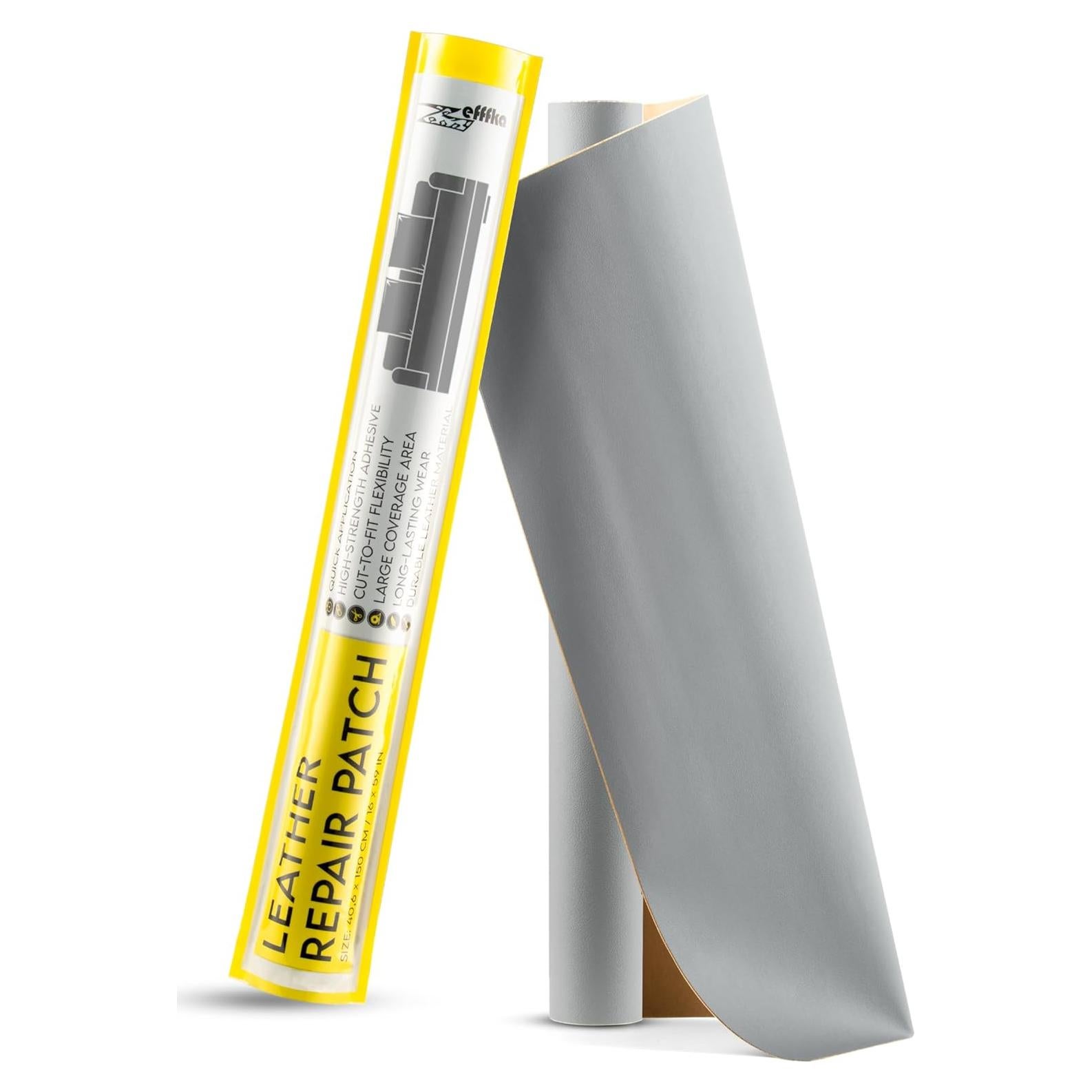 Parche de Reparación de Cuero ZEFFFKA 40.6 x 150 cm Autoadhesivo