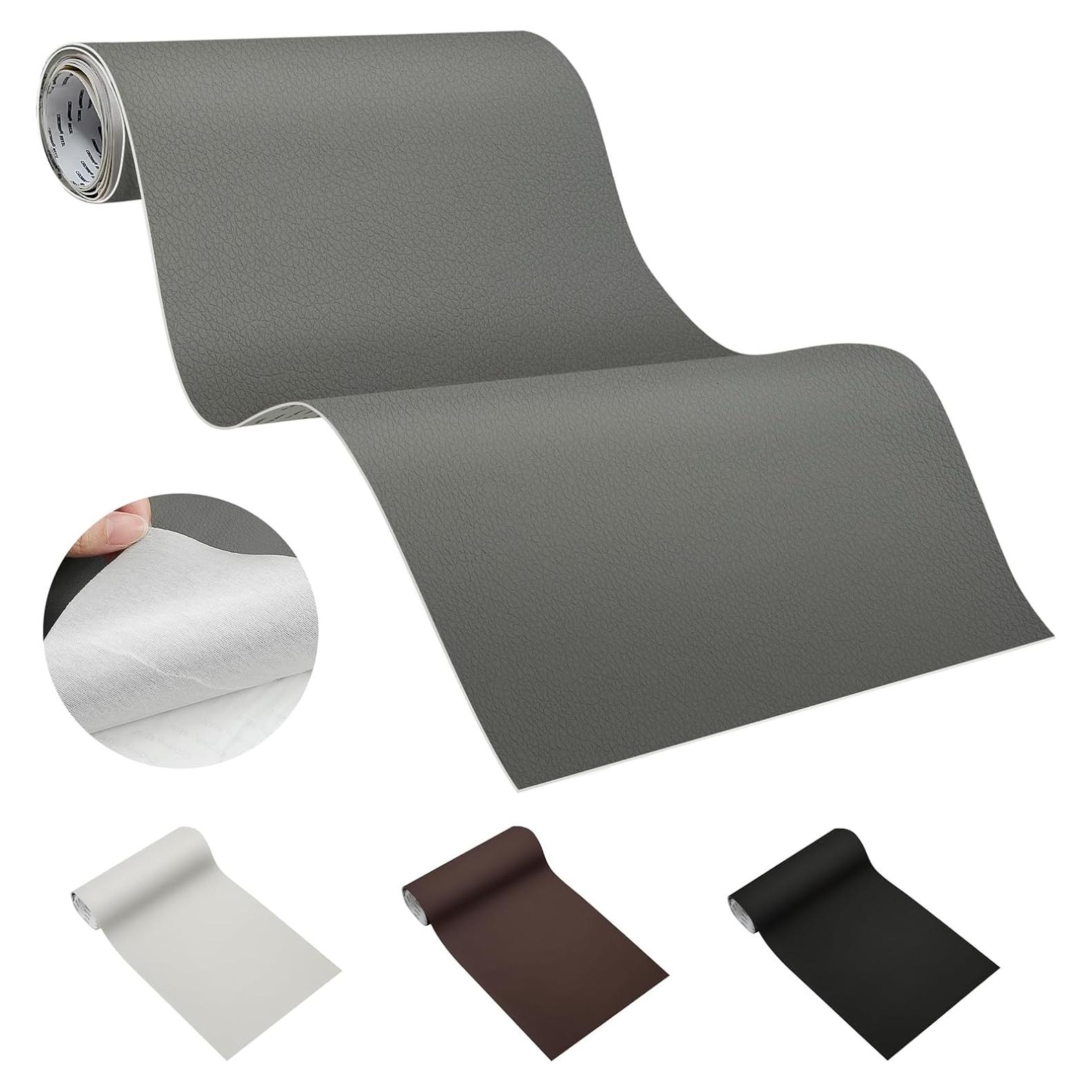 Parche de Reparación de Cuero Lewondr 43 x 200 cm Gris Oscuro