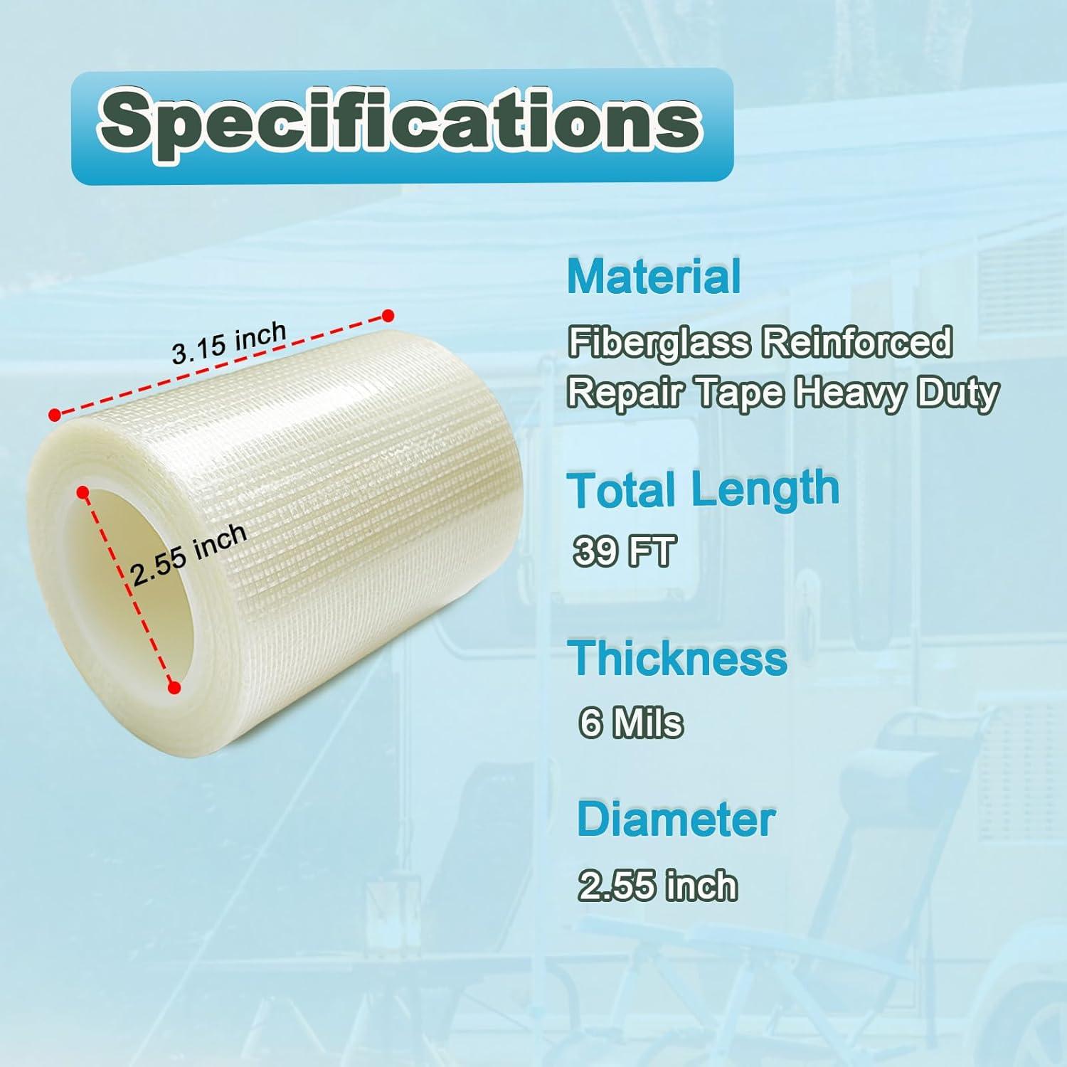 Cinta de Reparación para Toldos RV WENSSKKU 8 cm x 11.89 m