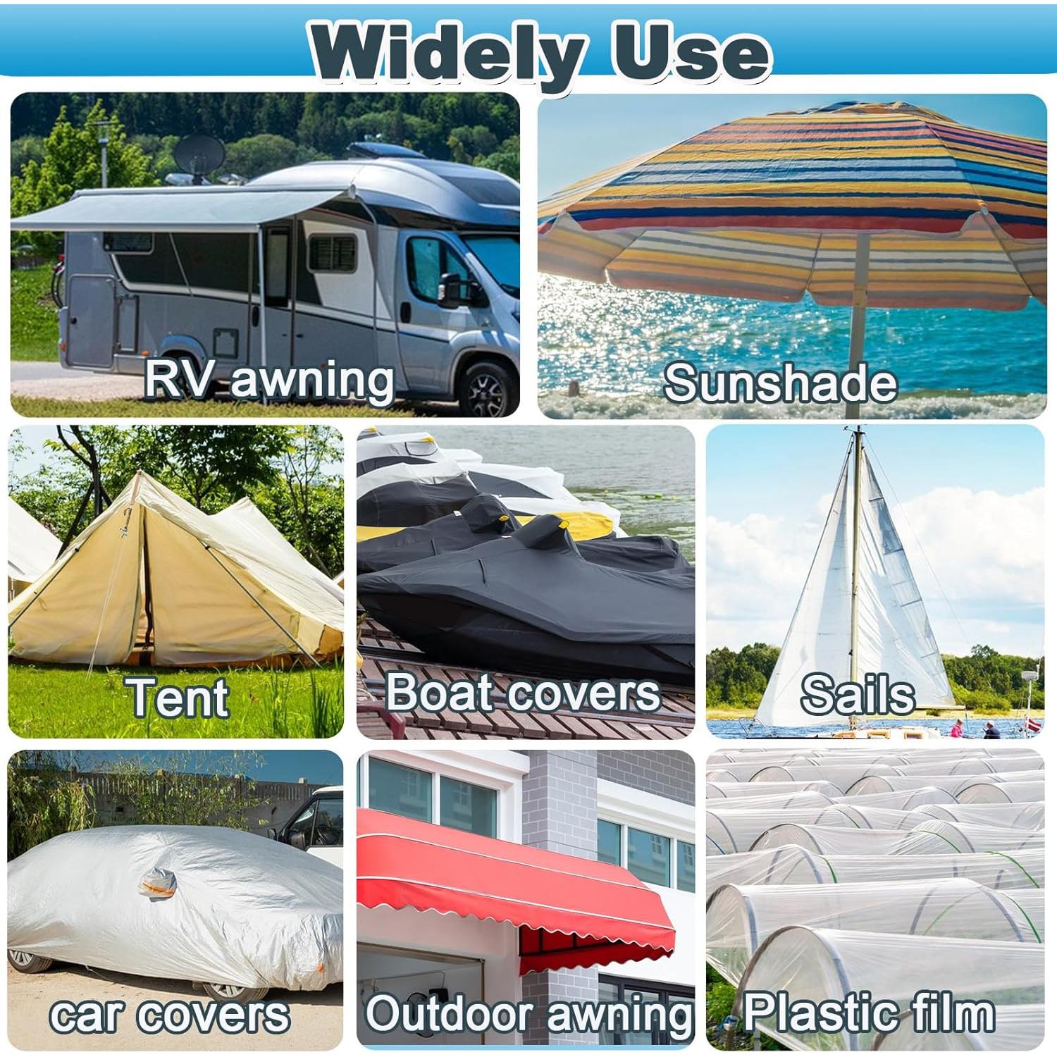 Cinta de Reparación para Toldos RV WENSSKKU 8 cm x 11.89 m