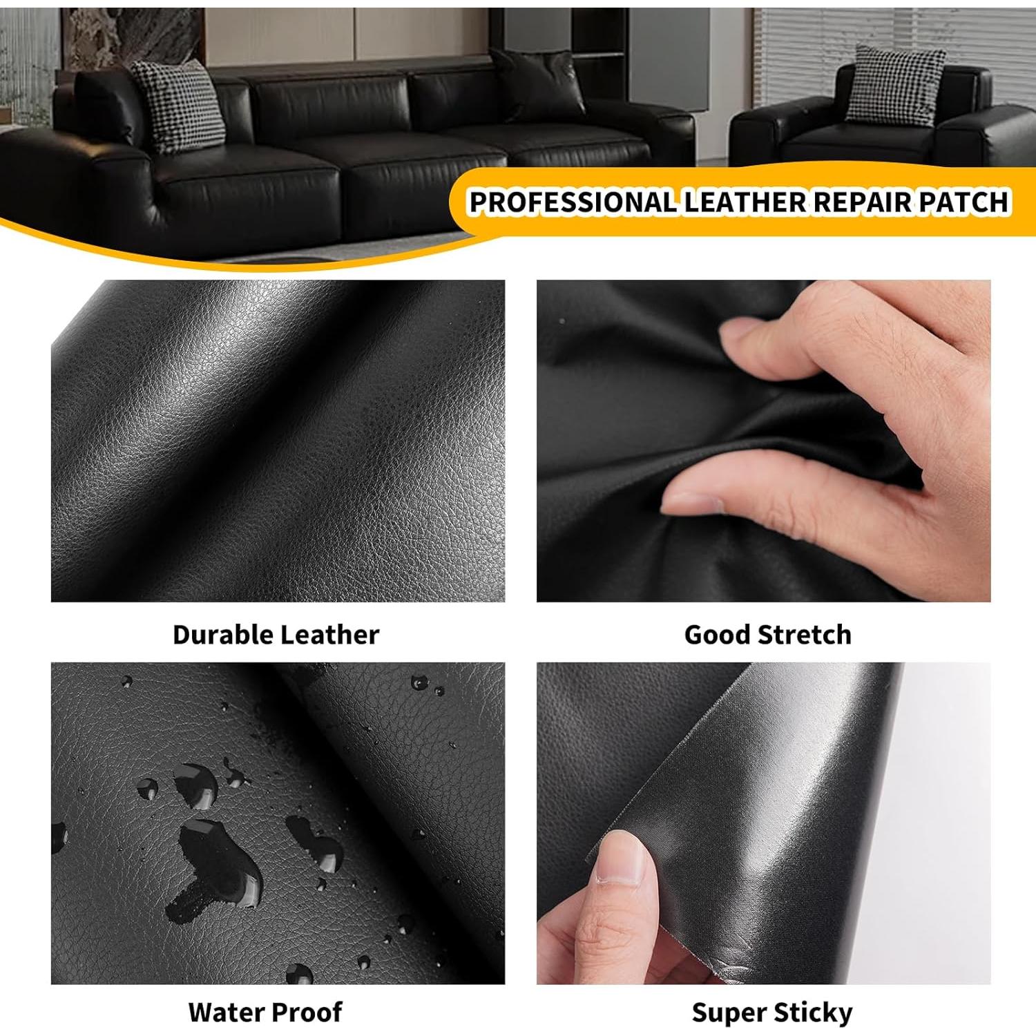 Kit de Reparación de Cuero JuCheng 43x200 cm Marrón Autoadhesivo