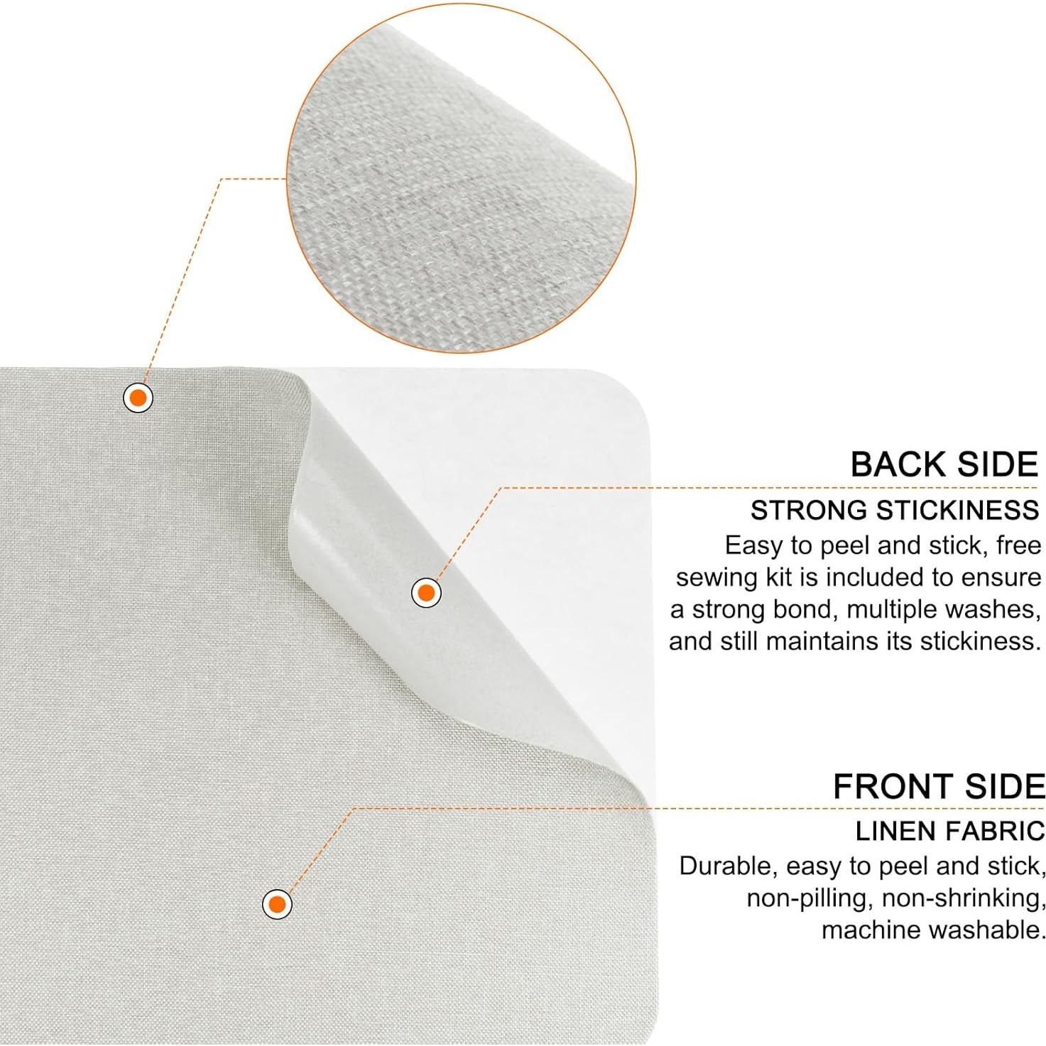 Parches de Tela de Lino HARFINGTON 2 Pcs 20x28 cm Autoadhesivos