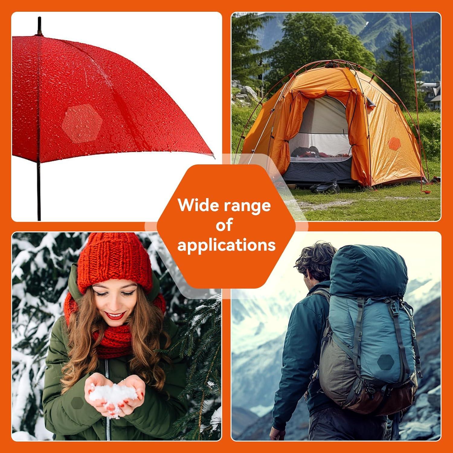 8 Parches de Reparación Autoadhesivos WILDREEDS para Chaquetas de Plumas