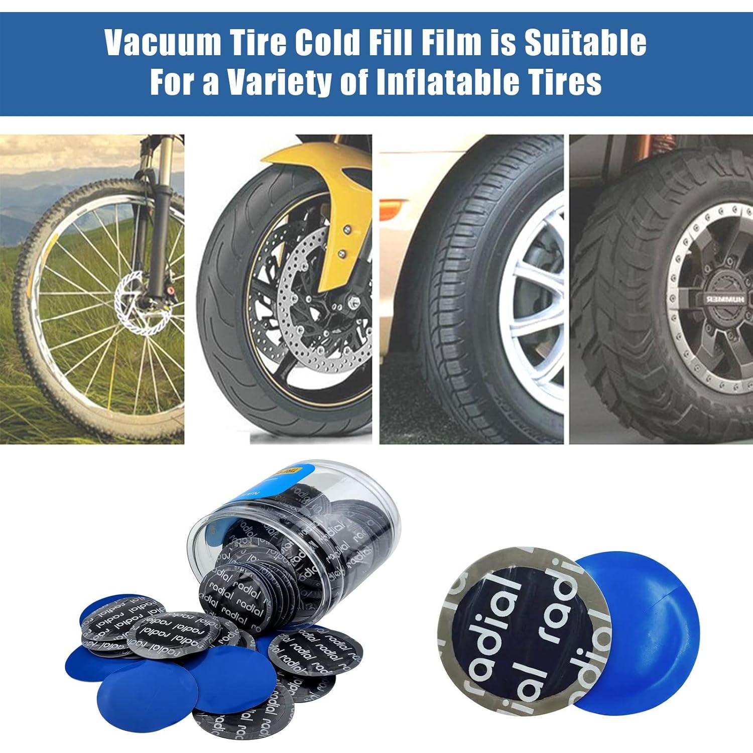 Kit de Parche de Reparación de Neumáticos Flylin 80 Pcs 58mm