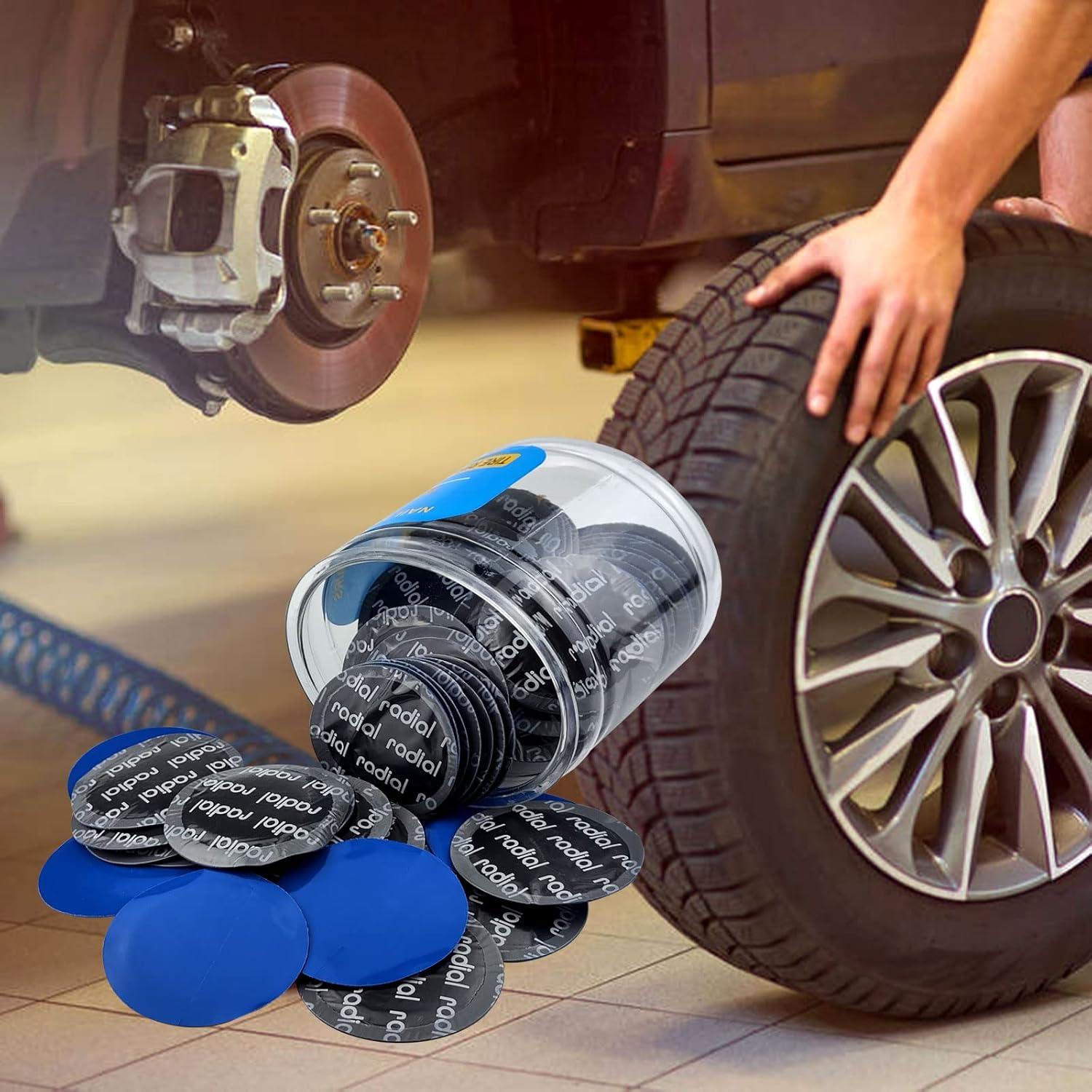 Kit de Parche de Reparación de Neumáticos Flylin 80 Pcs 58mm