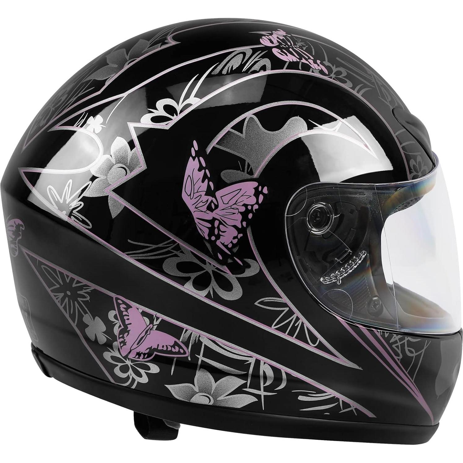 Casco TCMT Mariposa Negra XL Certificado DOT Motociclismo