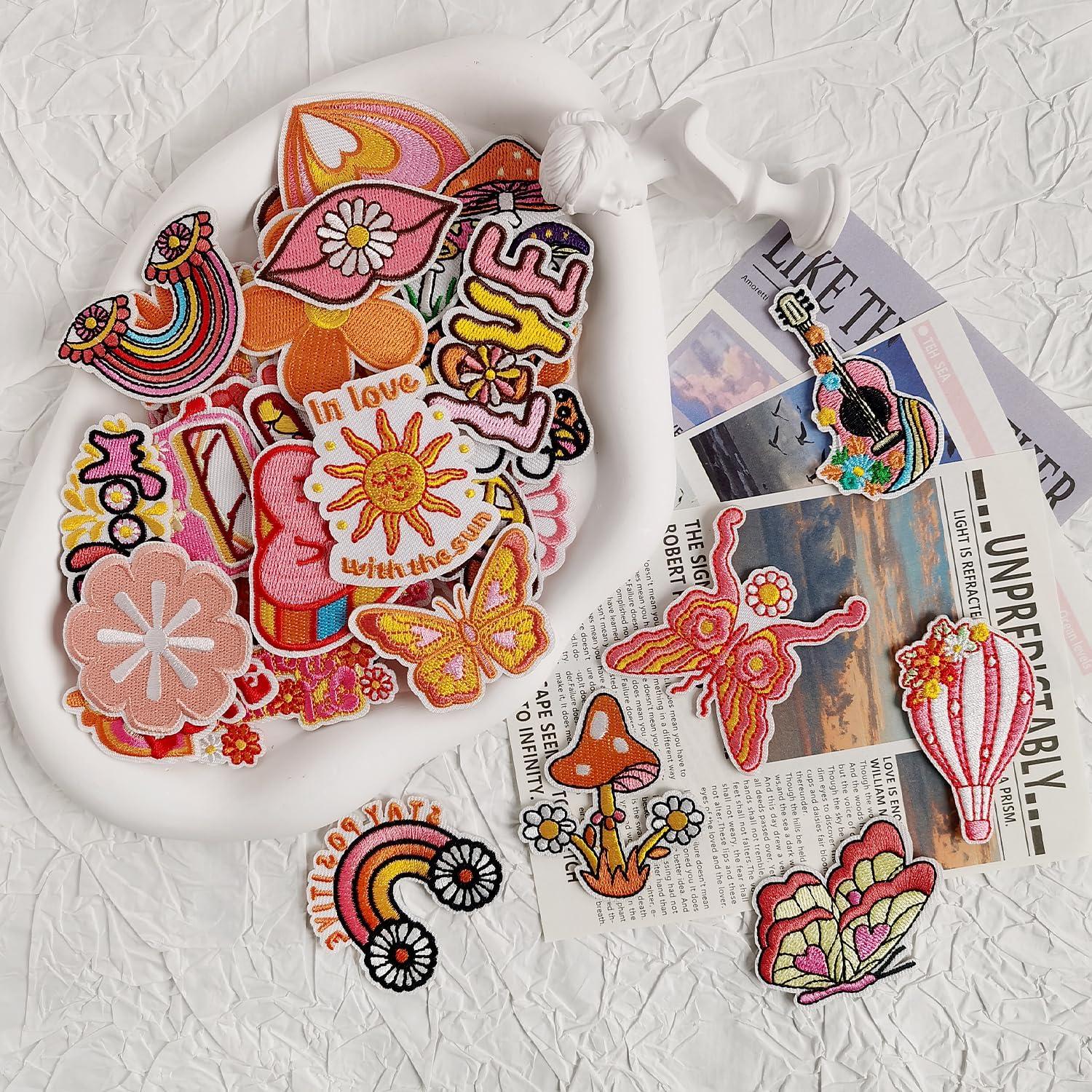 Parche Bordado Vintage Harsgs 40 Piezas para Planchar