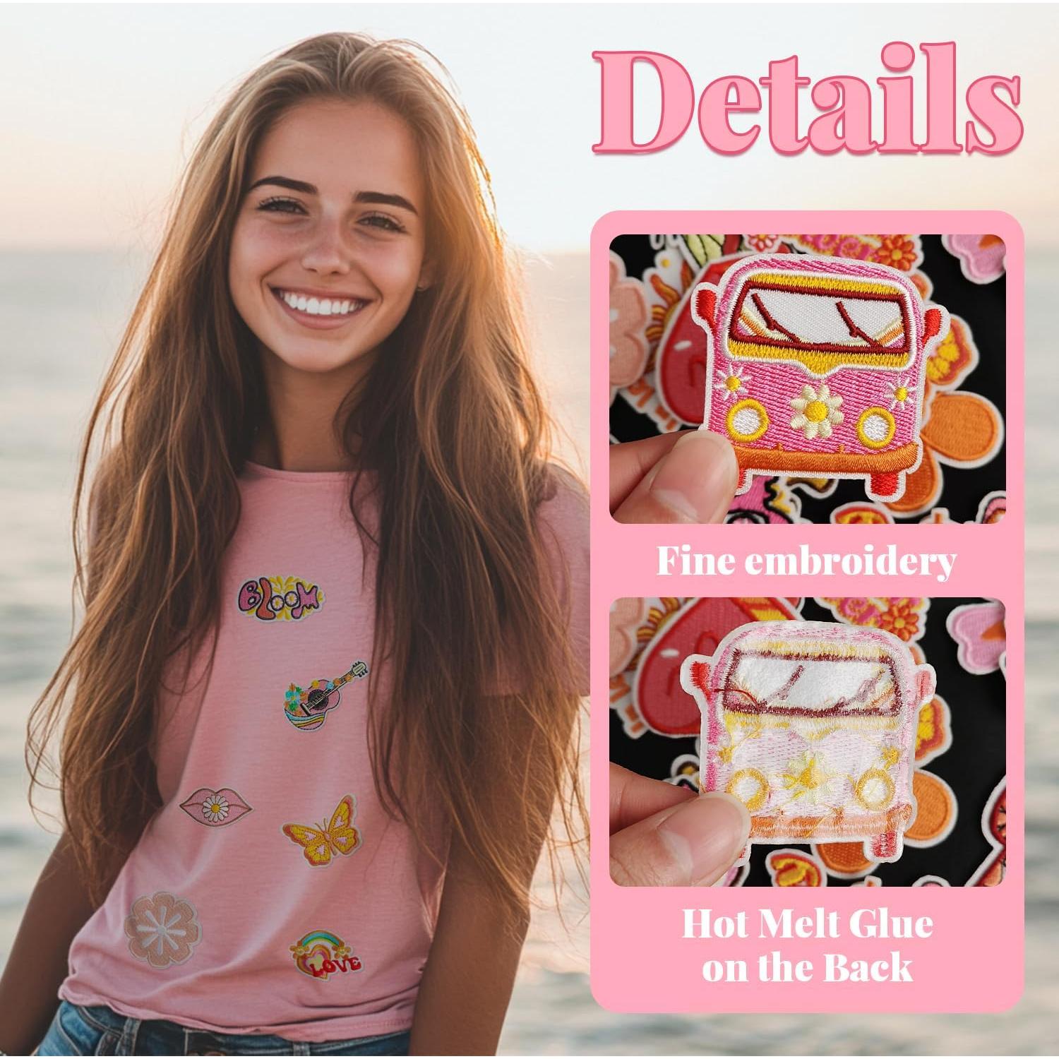 Parche Bordado Vintage Harsgs 40 Piezas para Planchar