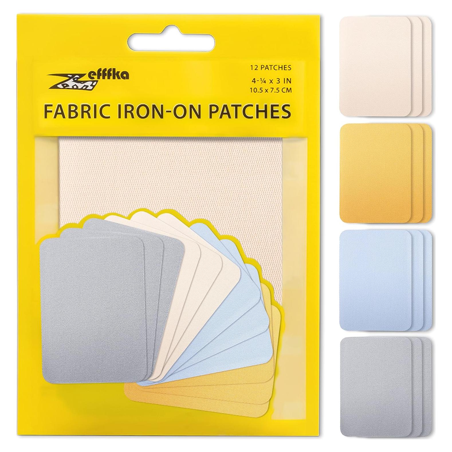 ZEFFFKA Parches Termoadhesivos 12 Piezas Algodón 7.5x10.5 cm