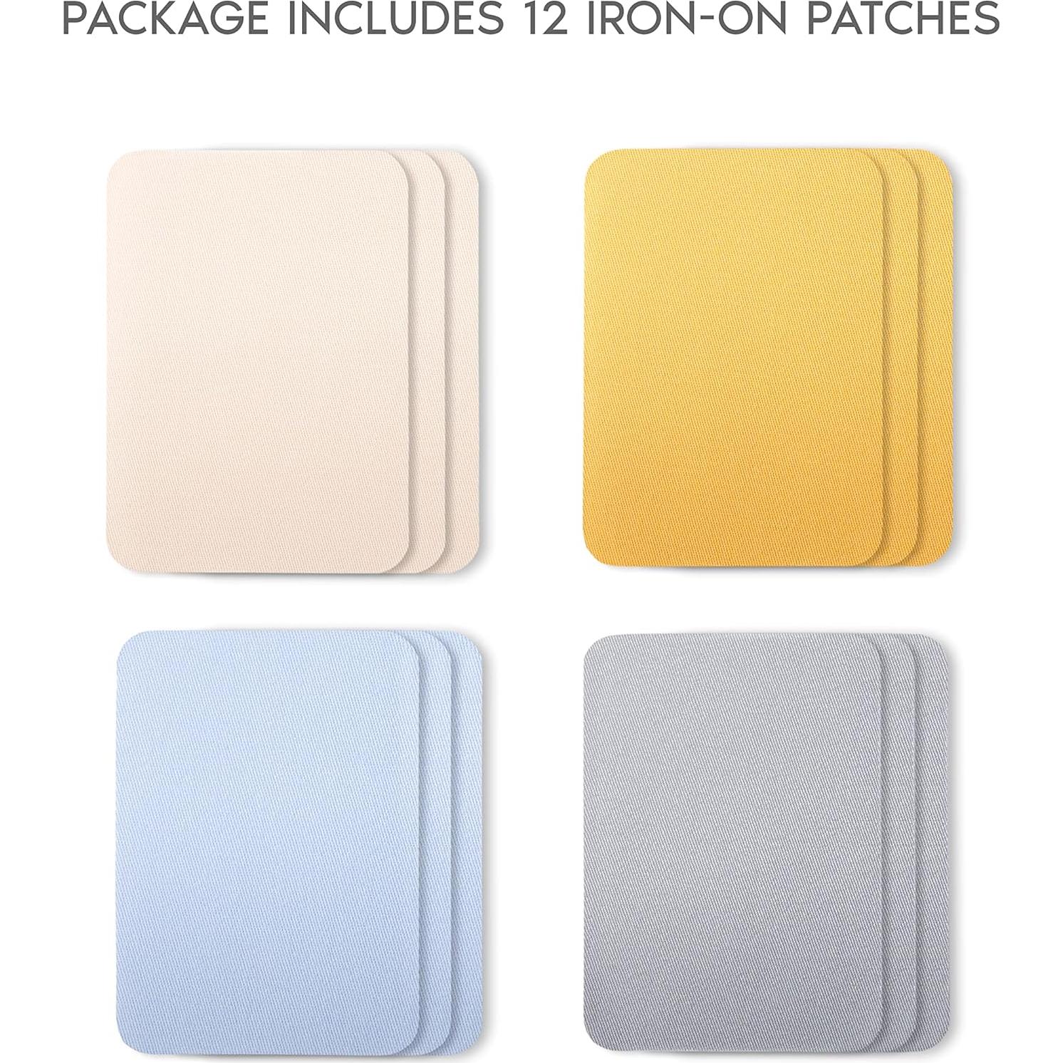 ZEFFFKA Parches Termoadhesivos 12 Piezas Algodón 7.5x10.5 cm