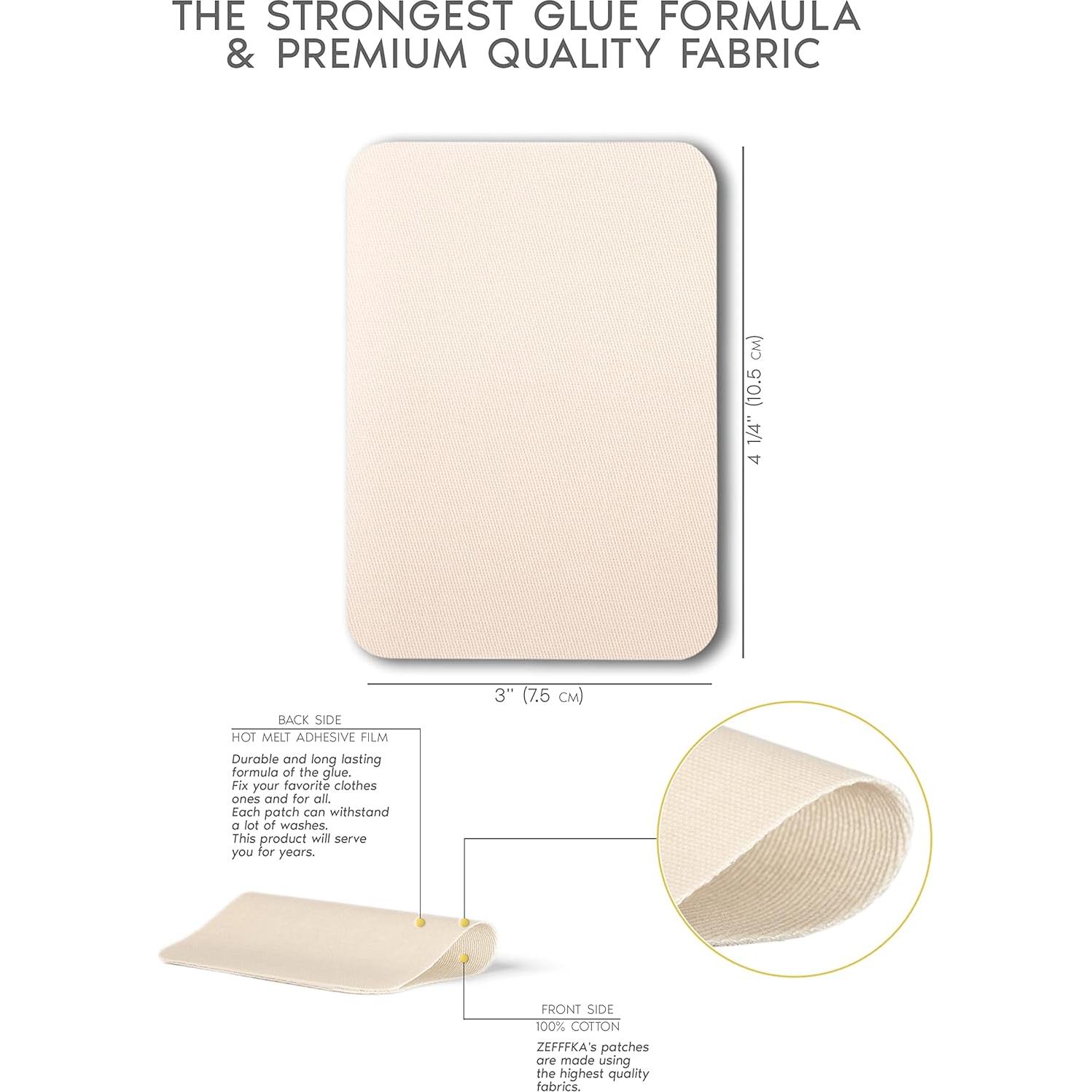 ZEFFFKA Parches Termoadhesivos 12 Piezas Algodón 7.5x10.5 cm