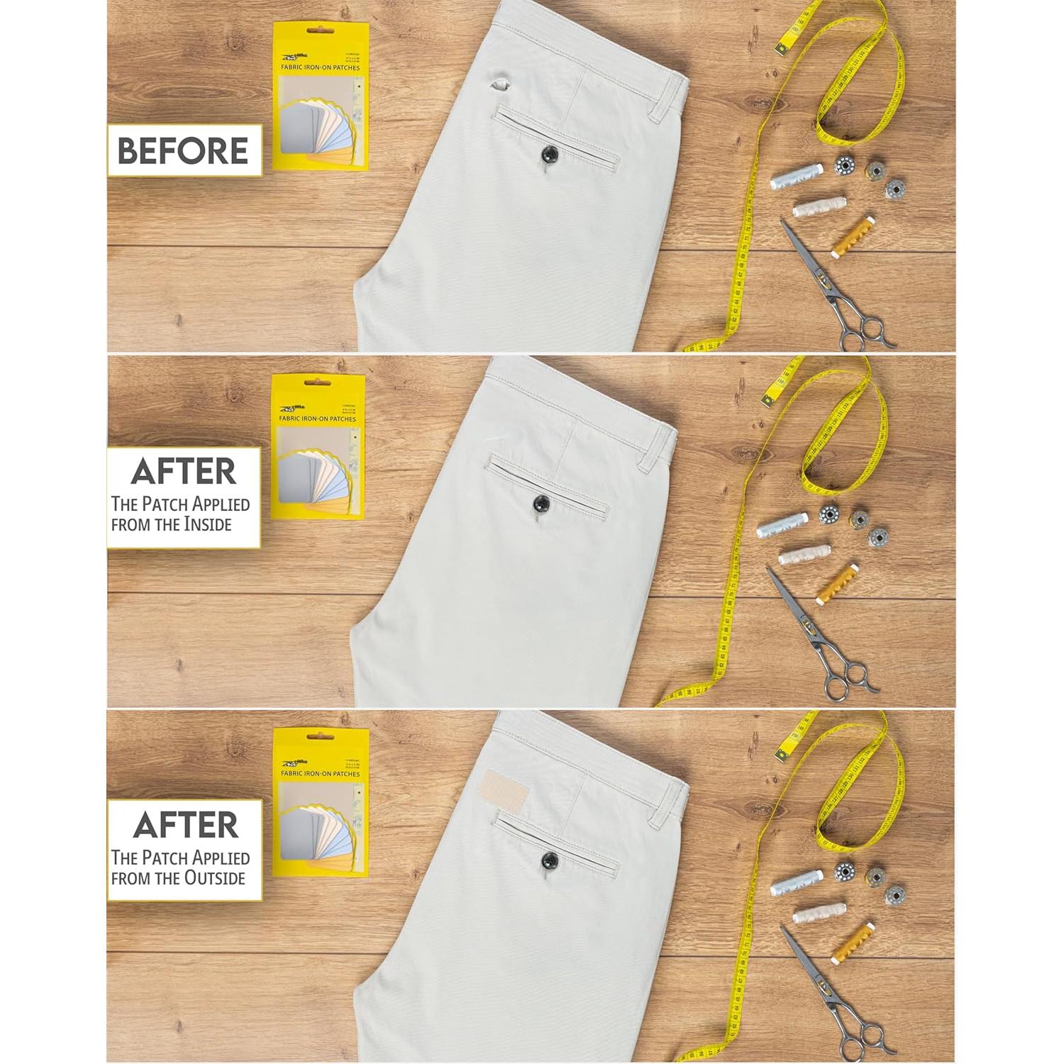 ZEFFFKA Parches Termoadhesivos 12 Piezas Algodón 7.5x10.5 cm