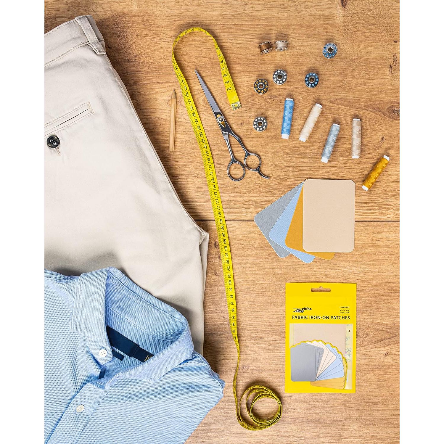 ZEFFFKA Parches Termoadhesivos 12 Piezas Algodón 7.5x10.5 cm